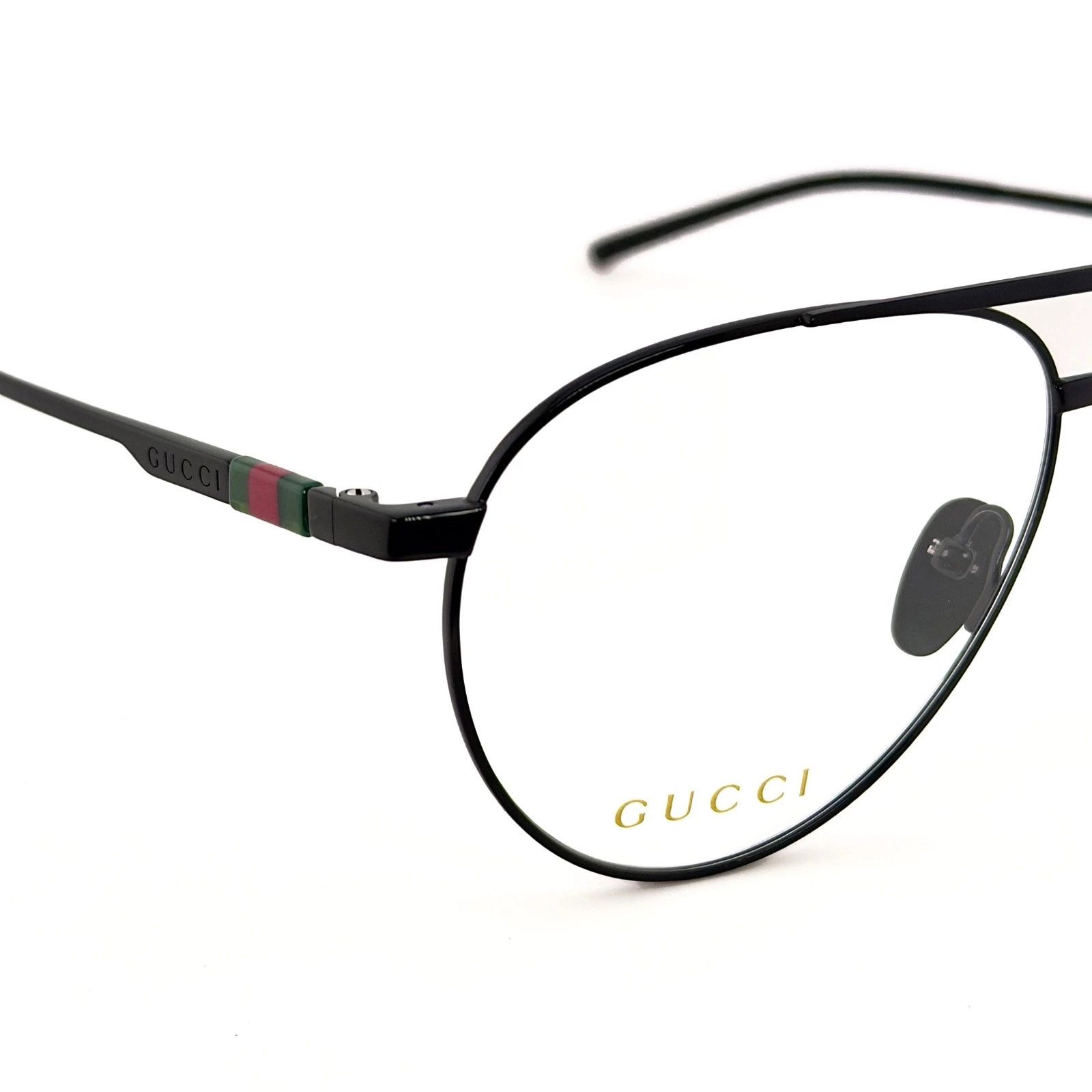 Gucci GUCCI GG1679O 1679 Black Green Stripe Logo Metal Optical 003 Size ONE SIZE - 8 Thumbnail