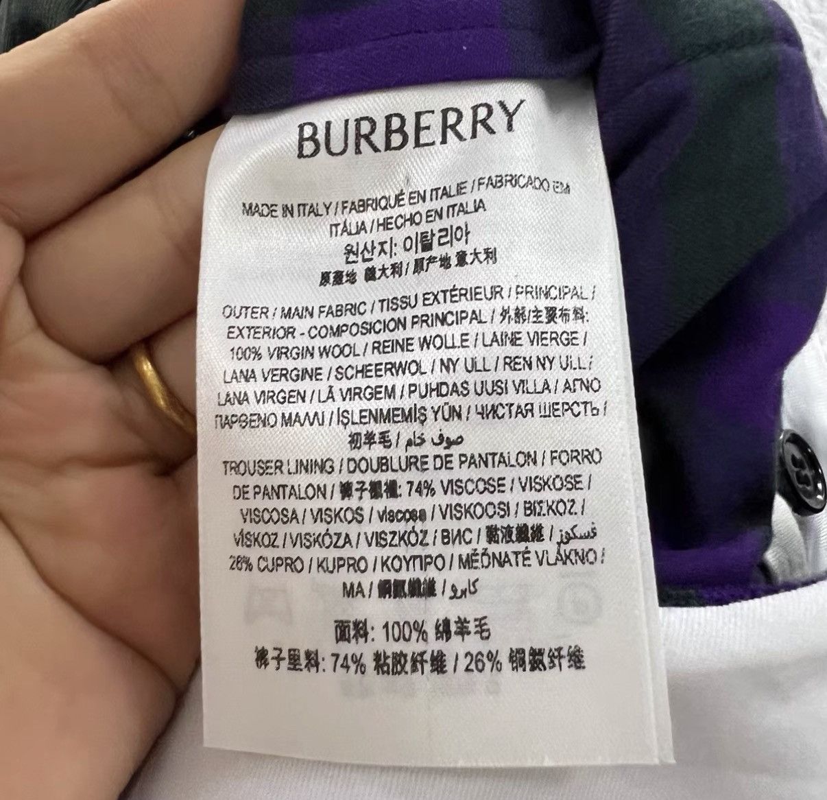 Burberry Burberry Plaid All-over Print Zipper Trousers J41 Size US 42 / EU 58 - 4 Thumbnail
