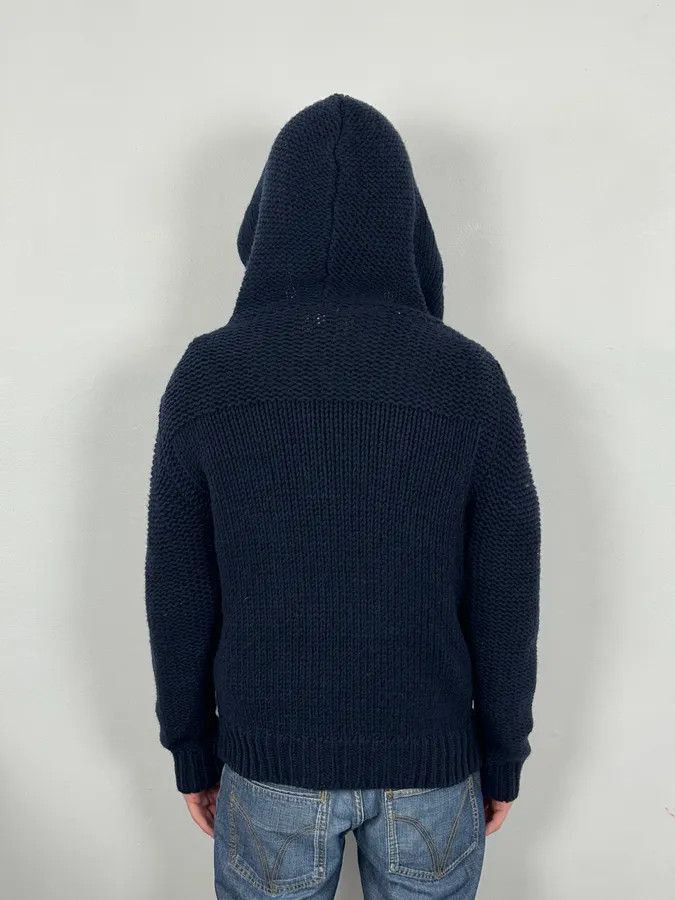 Diesel 2000s Diesel Navy Wool Buttoned Officer Hooded Sweater Size US M / EU 48-50 / 2 - 3 Thumbnail