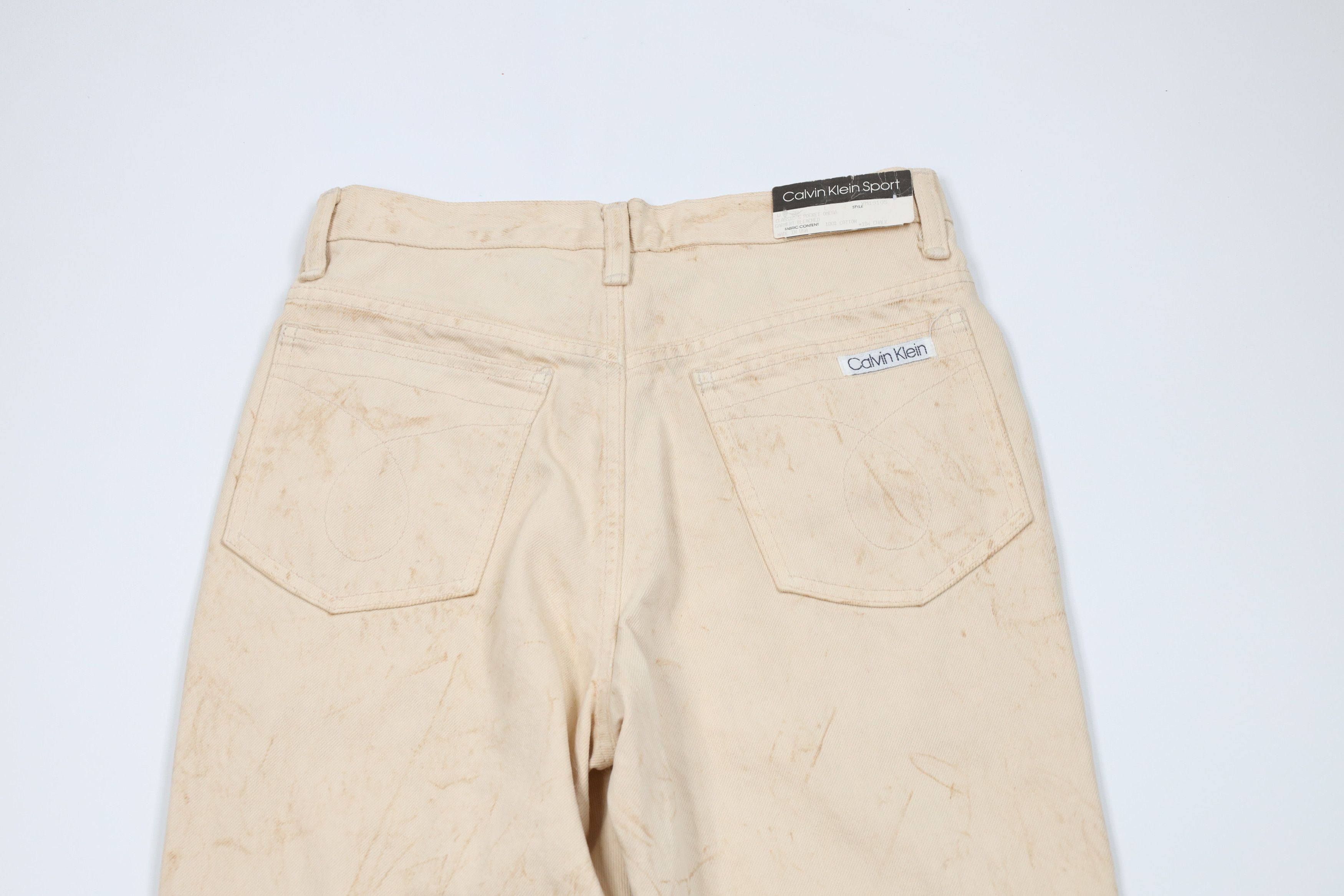 Calvin Klein × Vintage Deadstock Vintage 80s 90s Calvin Klein Jeans Beige USA Size 28" / US 6 / IT 42 - 10 Thumbnail