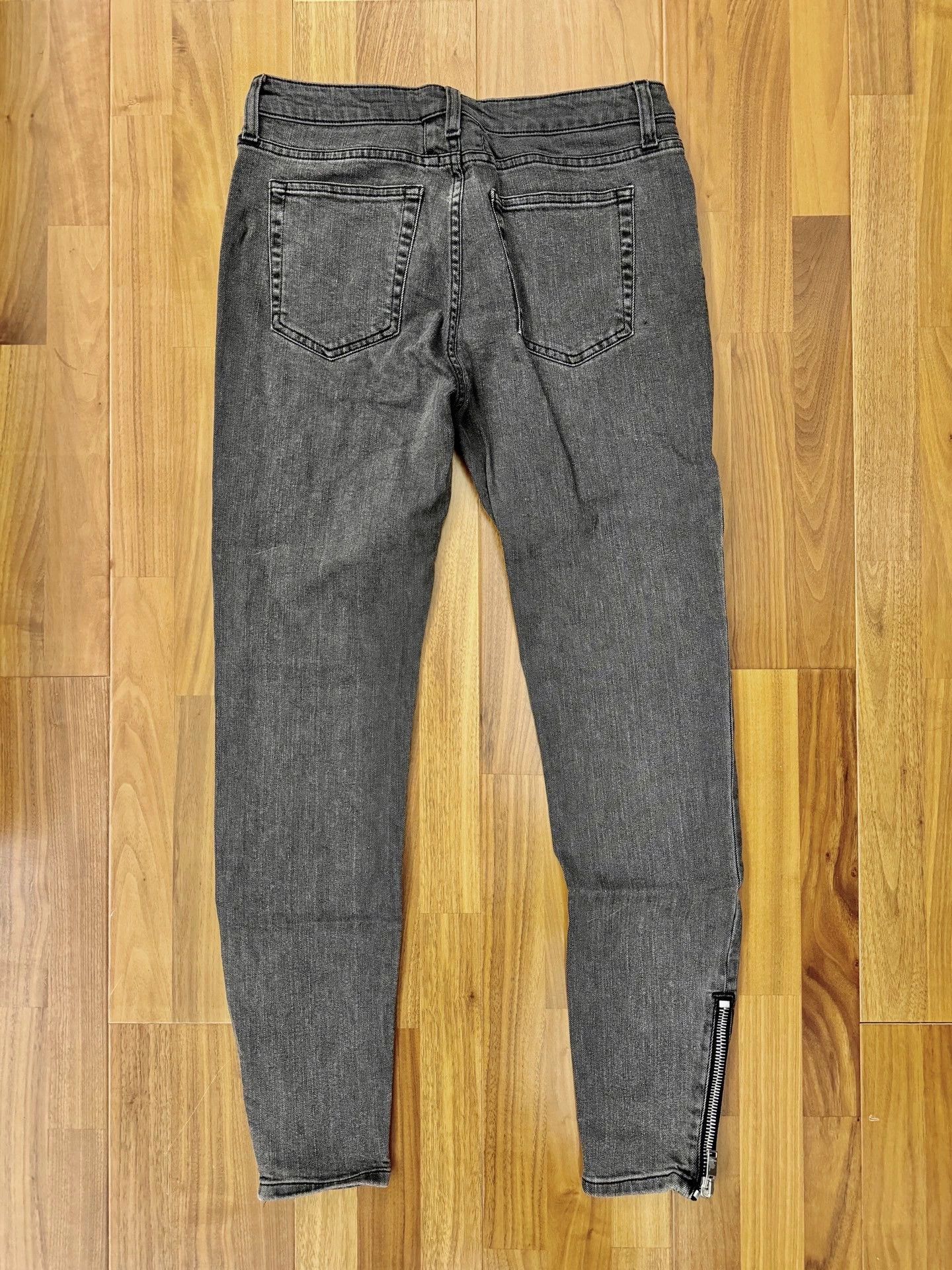 Saint Laurent Paris SLP Hedi Era Gray Wash Ankle Zip Jeans 30 Size US 30 / EU 46 - 4 Thumbnail