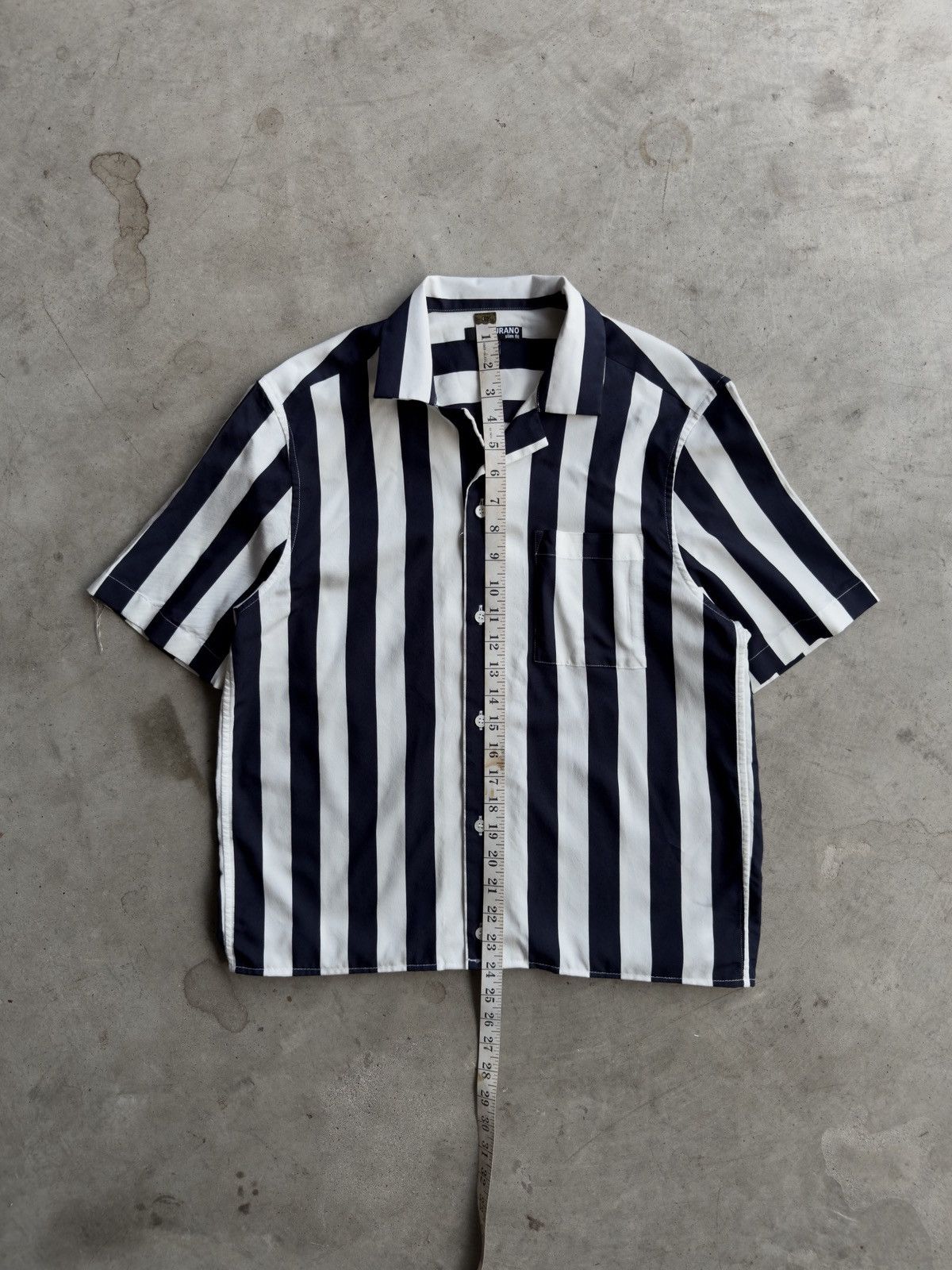 Other Vintage Cropped Striped Button Down Shirt - S Size US S / EU 44-46 / 1 - 3 Thumbnail