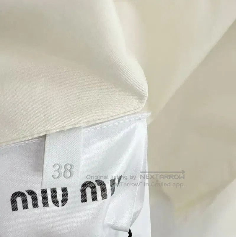 Miu Miu Miu Miu Spring Autumn Ivory Long Sleeve Shirt . Size M / US 6-8 / IT 42-44 - 5 Thumbnail
