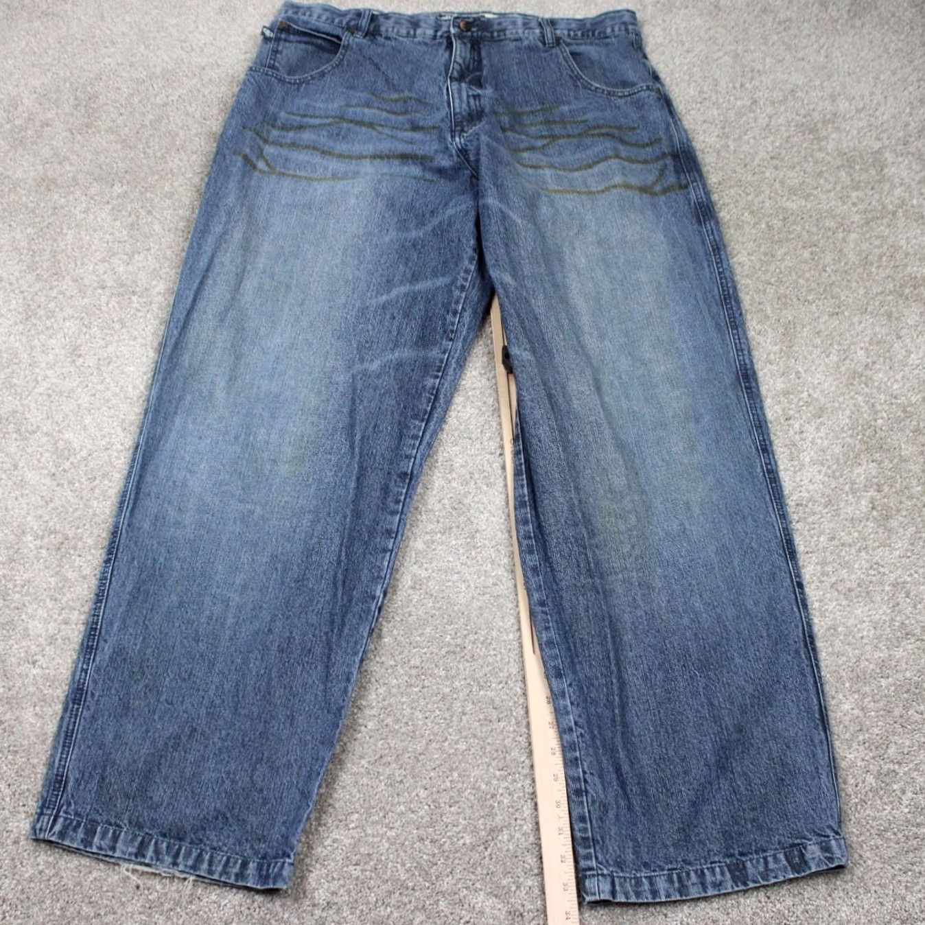 Pelle Pelle Pelle Pelle Jeans Mens 40x34 Blue Baggy Y2K 90s Vintage Hip Hop Straight Skater Jeans Mens Size US 40 / EU 56 - 3 Thumbnail