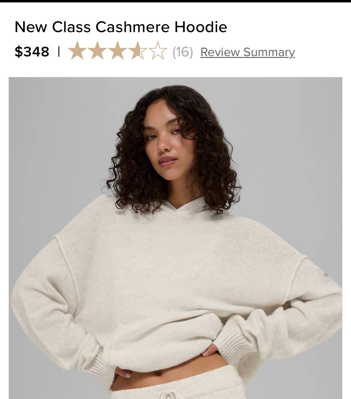 SKIMS New Class Cashmere Hoodie Retails online now for $348 Size L / US 10 / IT 46 - 1 Preview