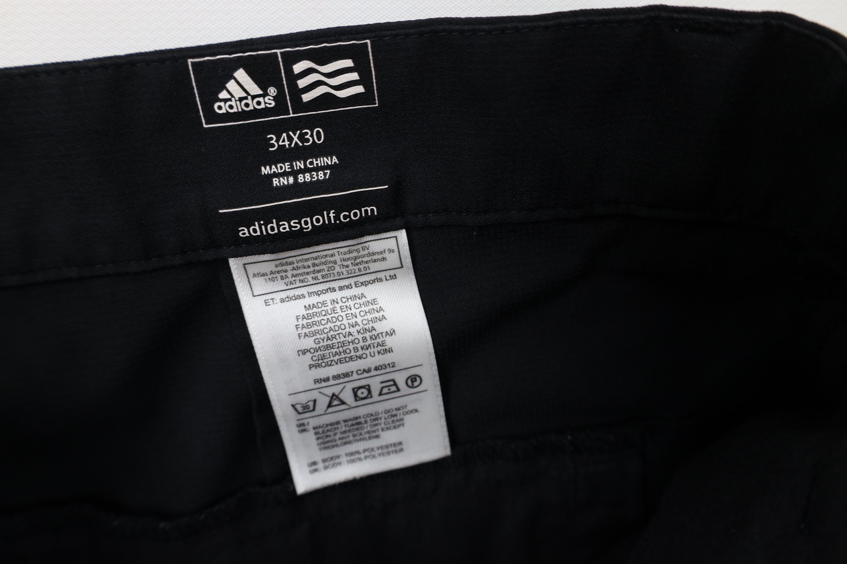 Vintage Adidas Golf Wide Leg Golfing Chino Pants Black