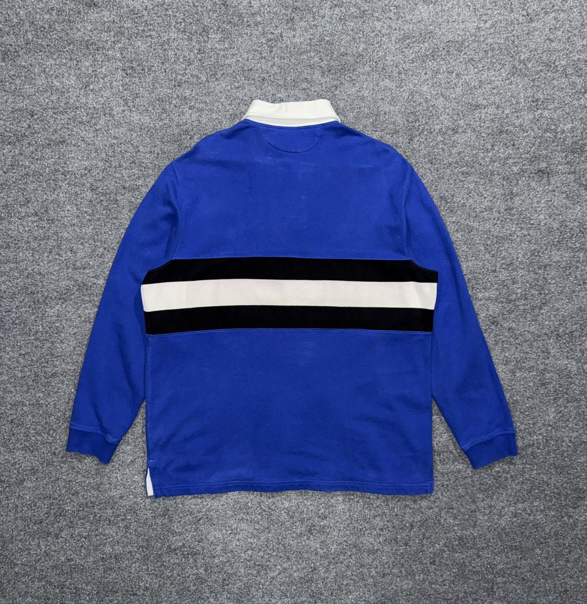 Polo Ralph Lauren Vintage Polo Ralph Lauren Blue Striped Rugby Shirt Size L Size US L / EU 52-54 / 3 - 5 Thumbnail
