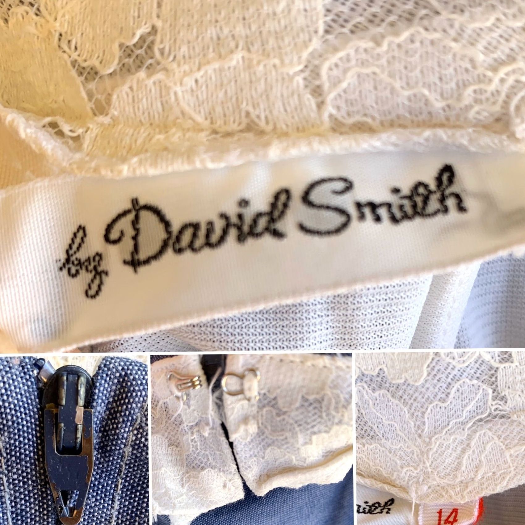 Vintage VINTAGE By David Smith Denim Skirt Skort 14 1960s 60s 70s Chambray Blue Size 36" / US 14 / IT 50 - 7 Thumbnail