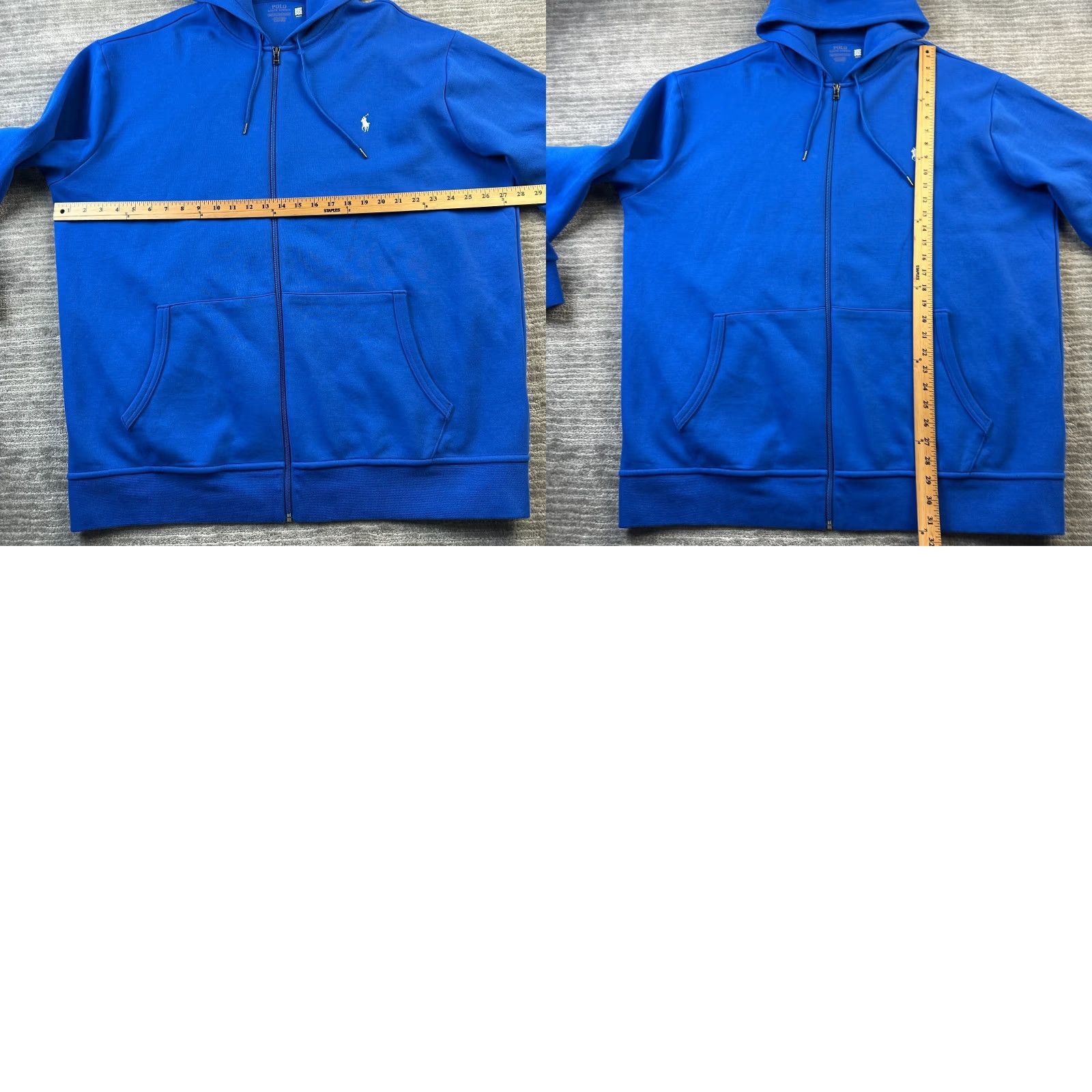 Polo Ralph Lauren Polo Ralph Lauren Hoodie 2XLT Blue Solid Fleece Full Zip Hooded Size US XXL / EU 58 / 5 - 8 Thumbnail