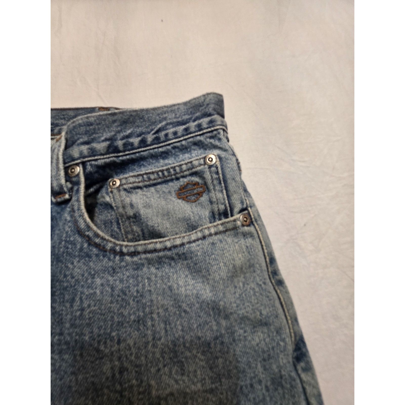 Harley Davidson Harley Davidson Men's Size 40x30 Loose Fit Denim Blue Jeans Size US 40 / EU 56 - 1 Thumbnail