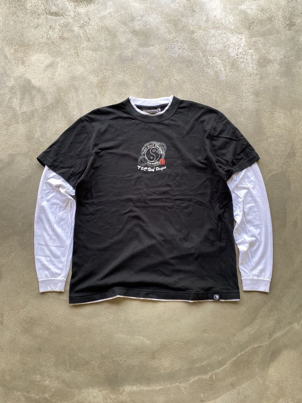 Beauty Beast × If Six Was Nine × Japanese Brand T&C Yin n Yang Punk Poem Double Layer Longsleeve Size US L / EU 52-54 / 3 - 2 Thumbnail