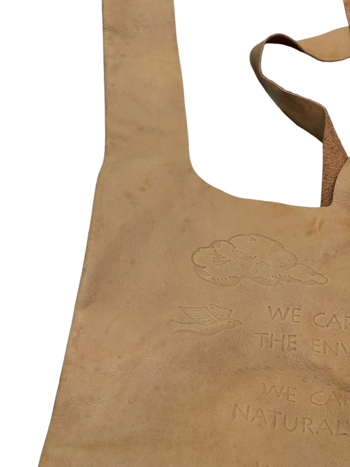 Comme des Garcons × Stussy Full Leather Soft Genten Japan Tote Bag 9🟩 Size ONE SIZE - 7 Thumbnail