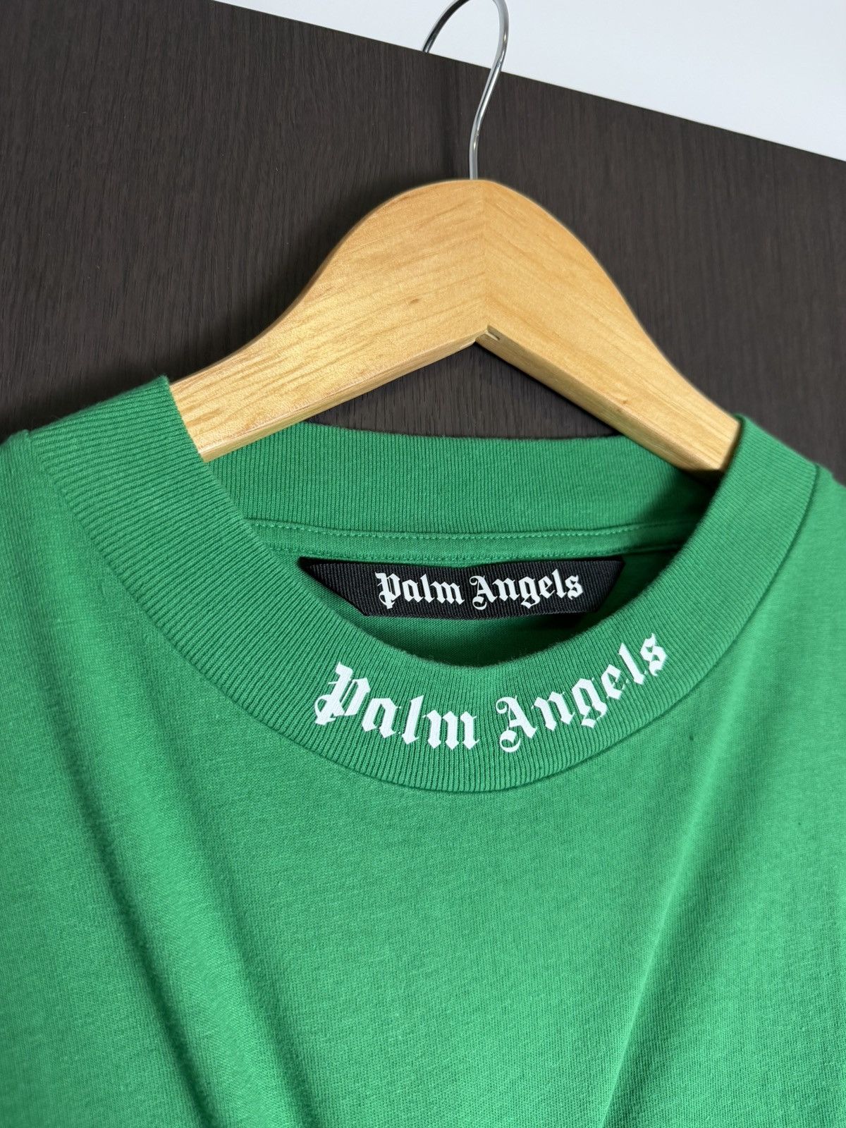 Palm Angels Palm Angels Forest Green Logo T-shirt *NEW* Size US XL / EU 56 / 4 - 4 Thumbnail
