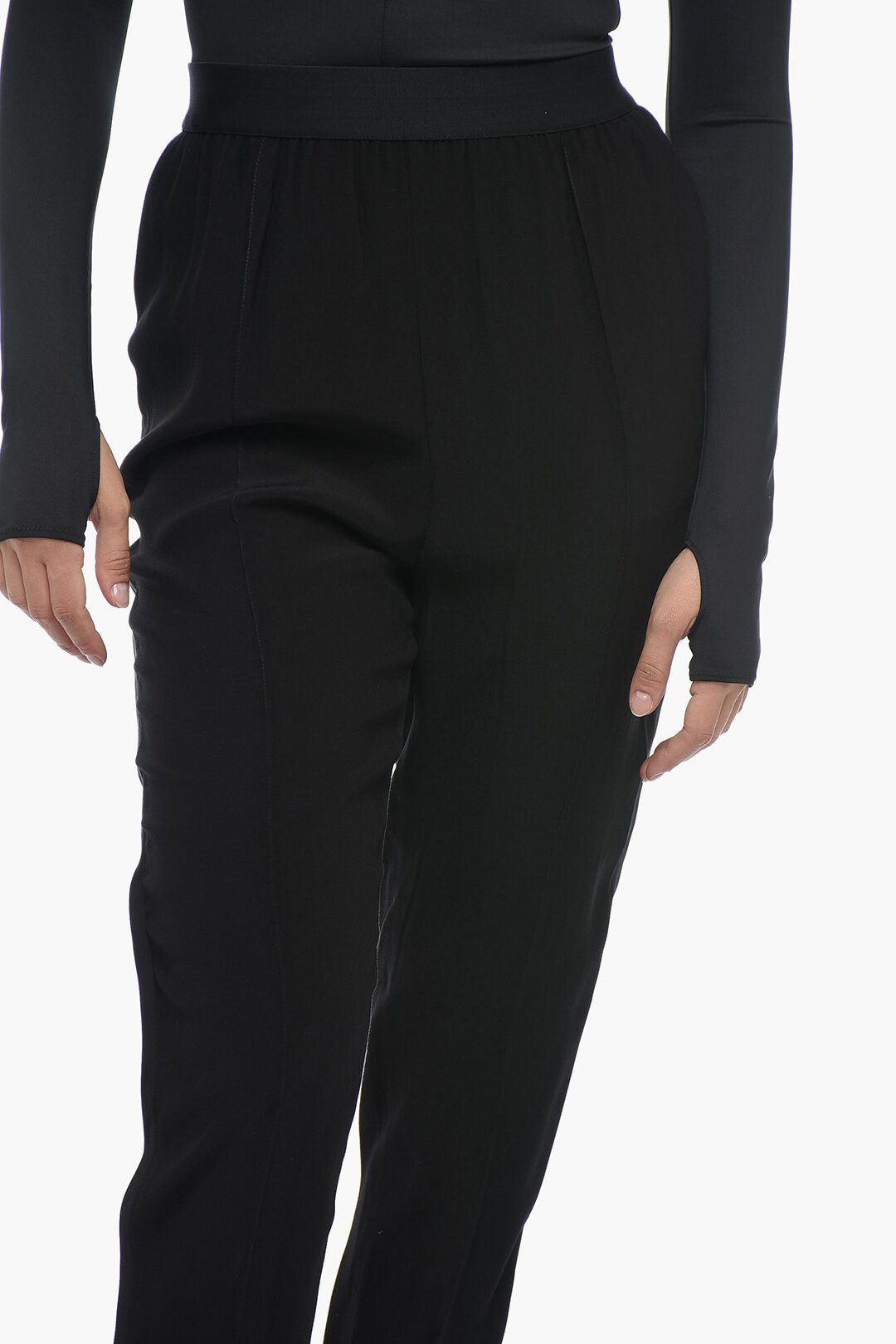Maison Margiela og1mm1224 Tapered Fit Pant in Black Size 26" / US 2 / IT 38 - 3 Thumbnail