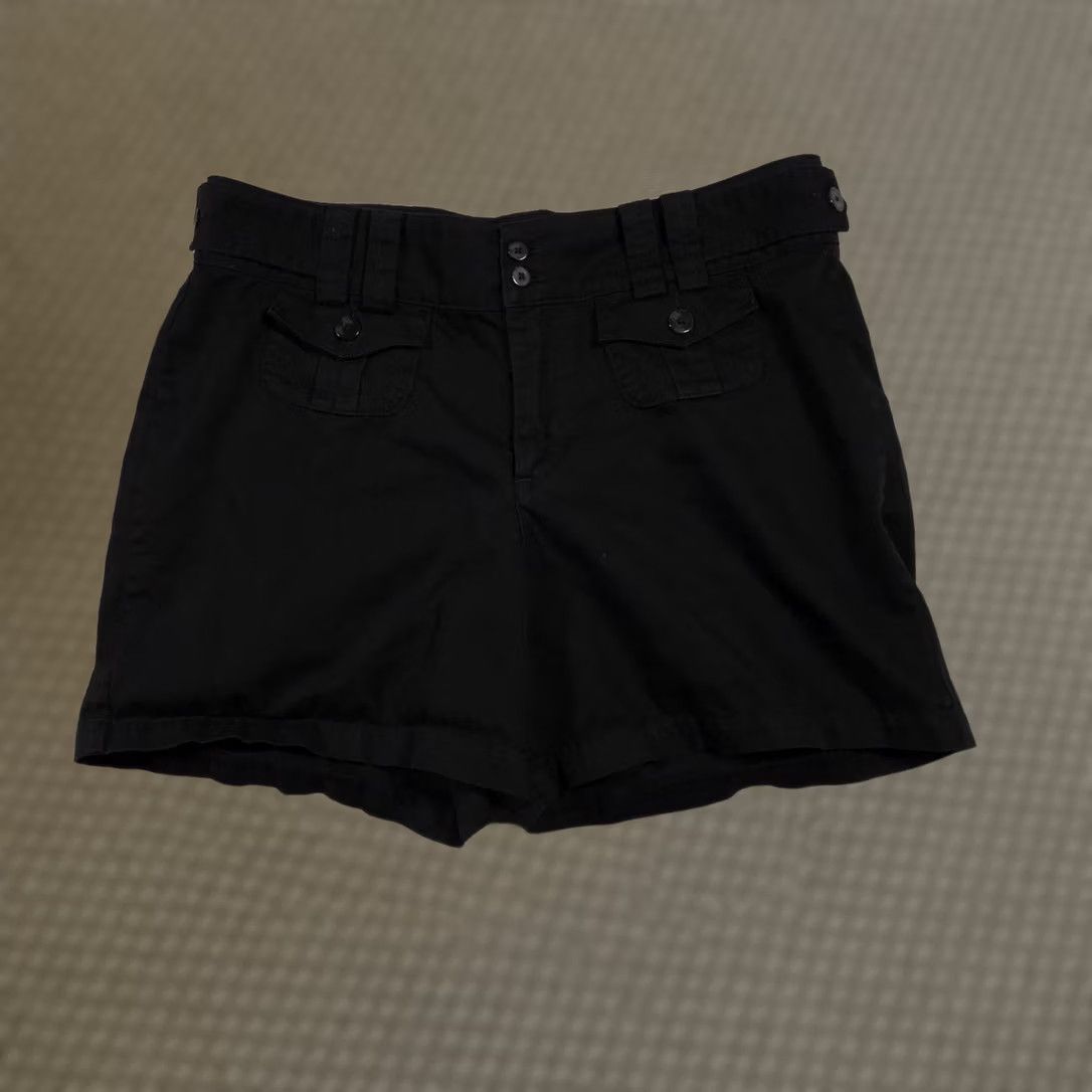 Lee Riders Casuals Shorts Womens 18 Black Cotton Button Tab Flap Pockets Casual Size 40" / US 18 - 1 Thumbnail