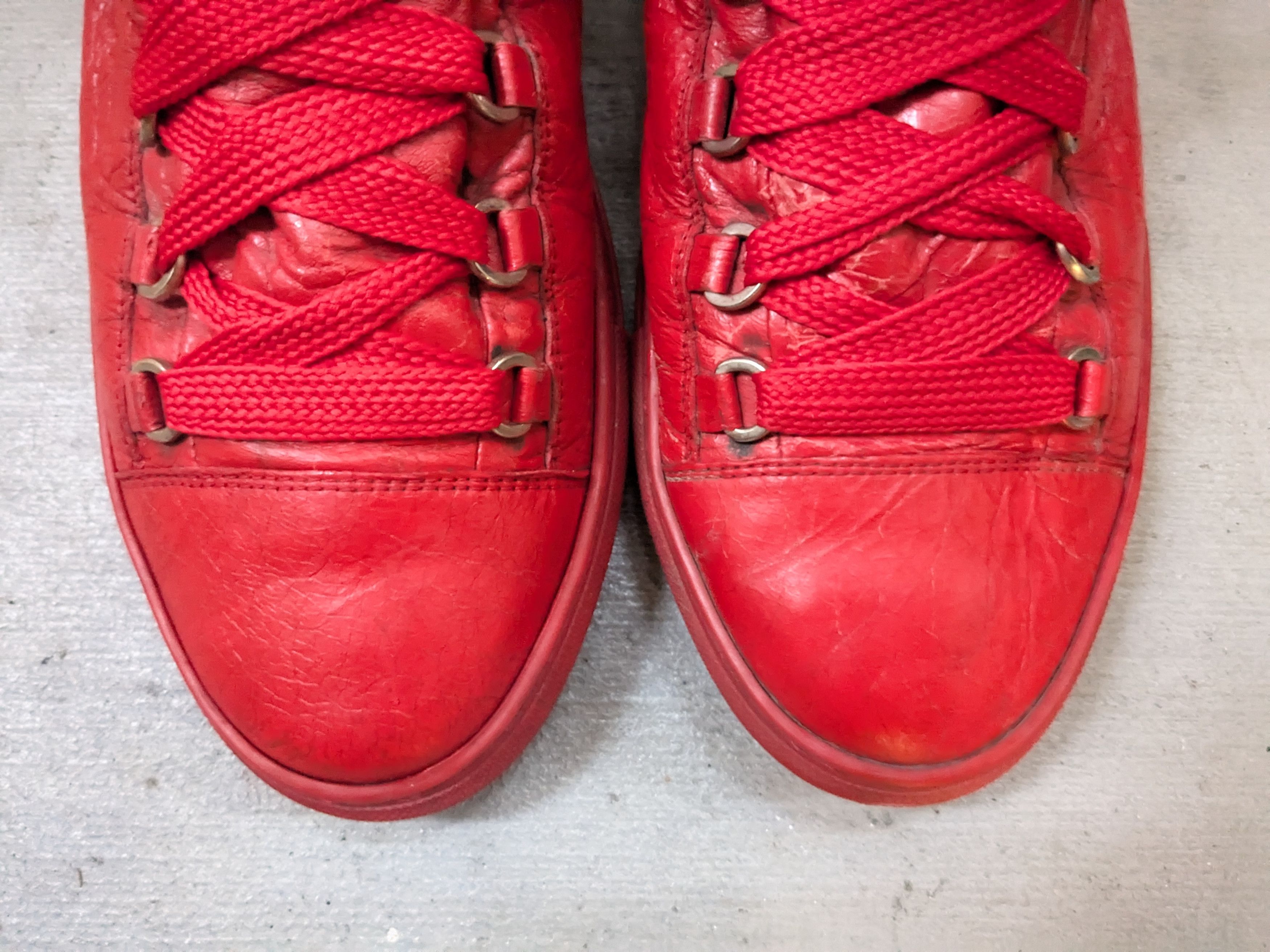 Balenciaga Balenciaga Arena Red 11 Leather High Tops Size US 11 / EU 44 - 3 Thumbnail
