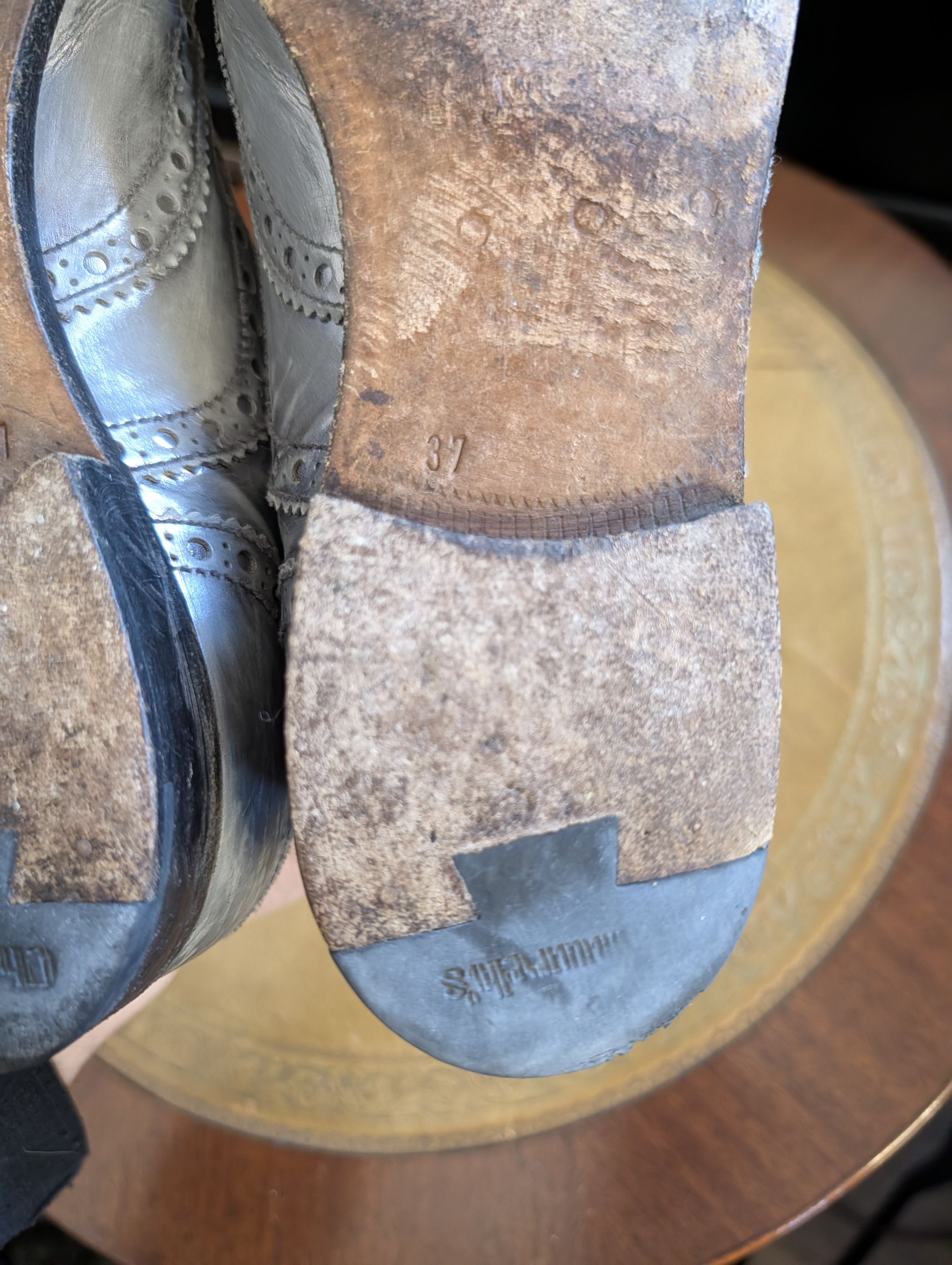 Church's $1,400 Burwood silver leather wingtip brogues Italy 37 Size US 6.5 / IT 36.5 - 9 Thumbnail