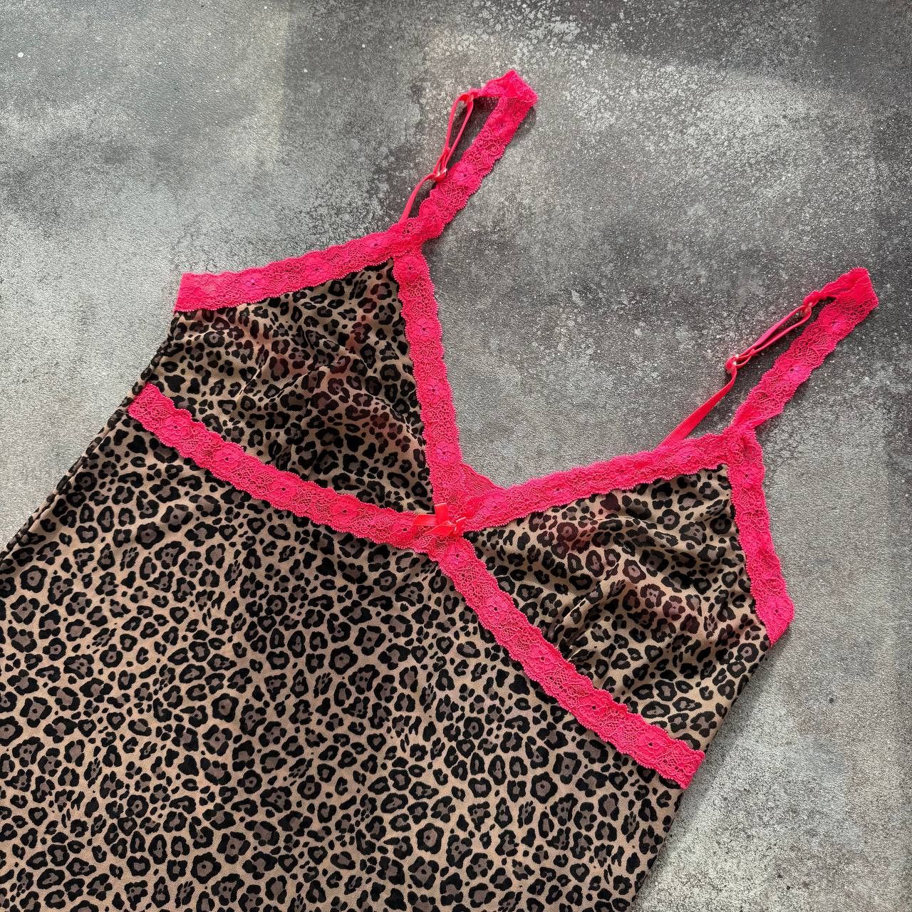 Hysteric Glamour 2000's Aesthetic Vintage Sexy Leopard Mesh Dress Size XL / US 12-14 / IT 48-50 - 2 Thumbnail