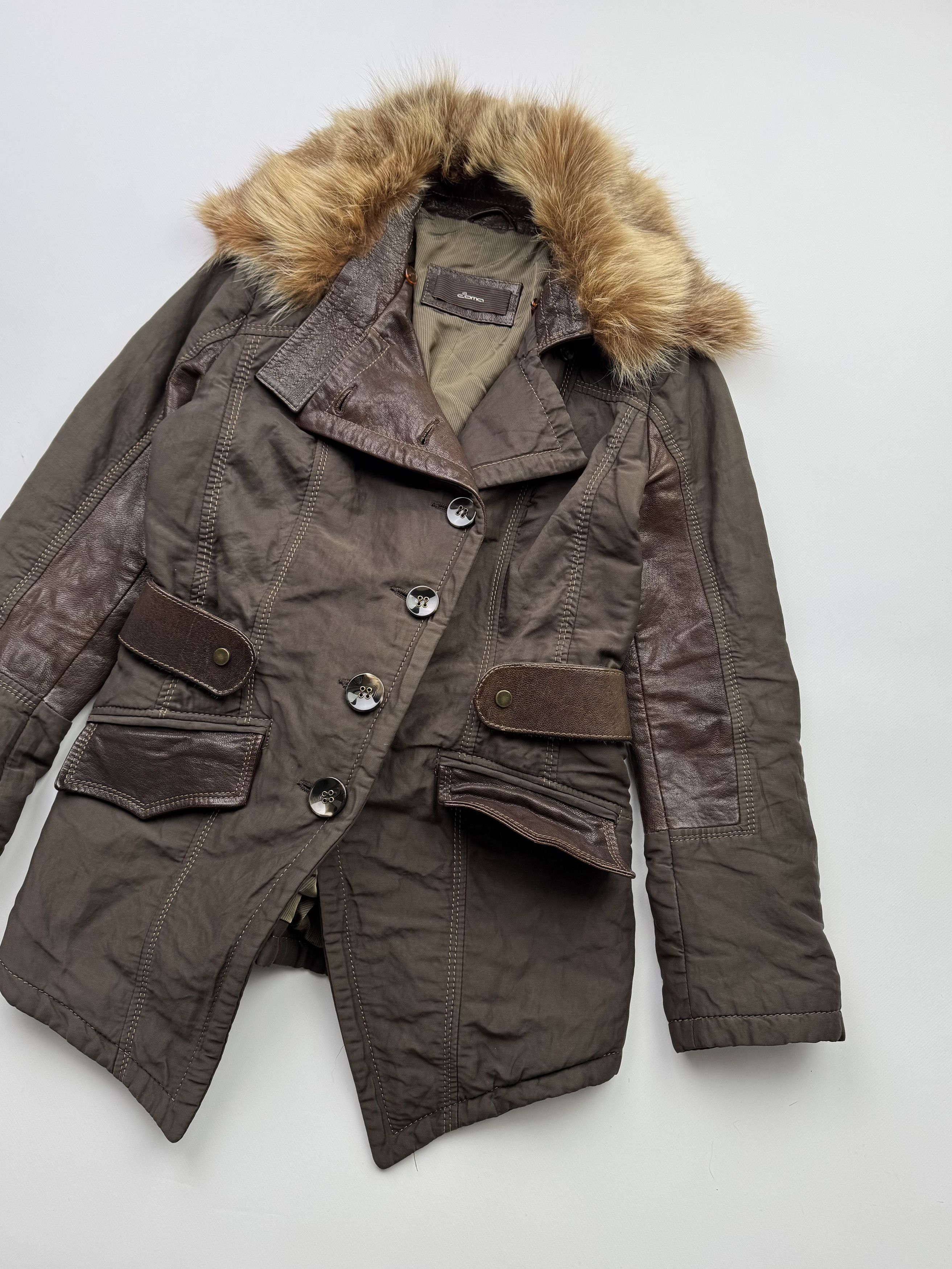 Vintage Vintage Jacket With Fur Neck Leather Details B295(V154)E2 Size M / US 6-8 / IT 42-44 - 3 Thumbnail