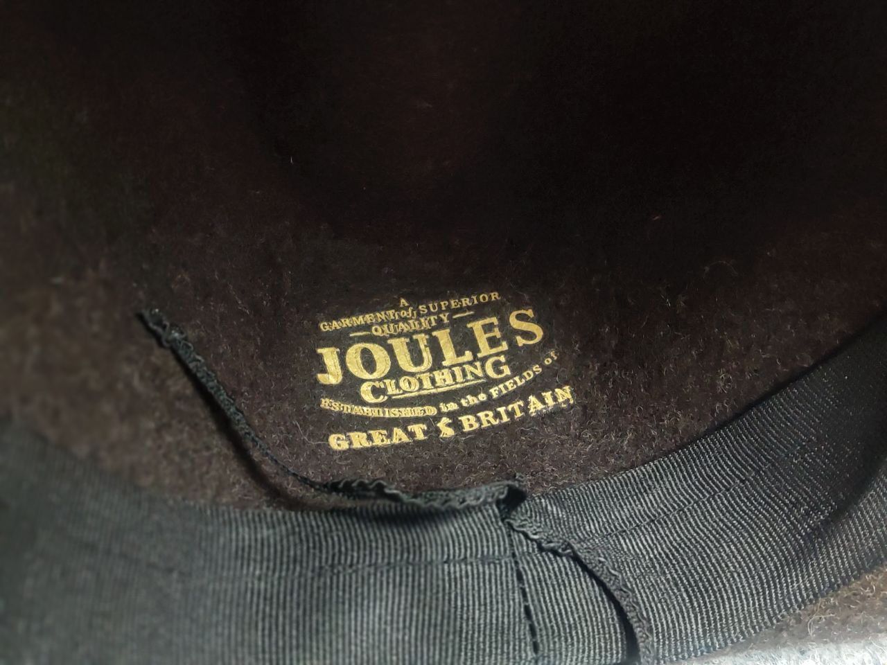 Harris Tweed Joules felt fedora hat feather trim Western Cowboy Vintage Size ONE SIZE - 11 Thumbnail