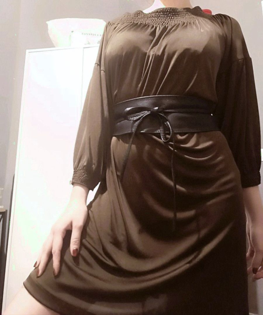 Vintage Y2K Smocked Dress - Brown Crushed Velvet Archive