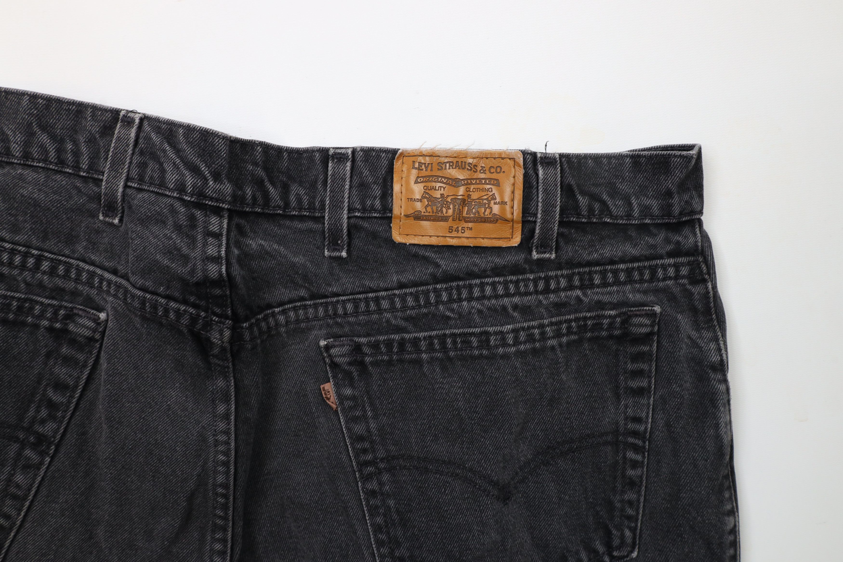 Levi's × Vintage Vintage 90s Levis 545 Loose Fit Wide Leg Denim Jeans Black Size US 44 / EU 60 - 14 Thumbnail