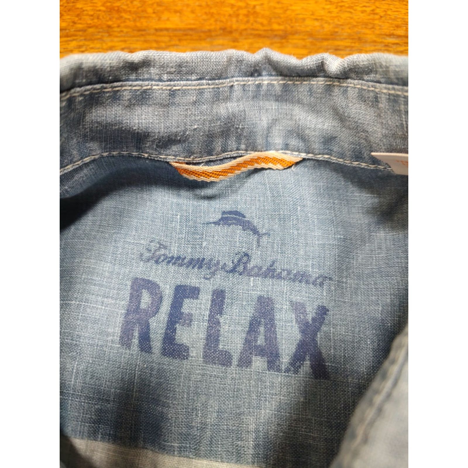 Tommy Bahama Tommy Bahama Relax Shirt Long Sleeve Blue 100% Linen Woven Mens Large Size US L / EU 52-54 / 3 - 4 Thumbnail