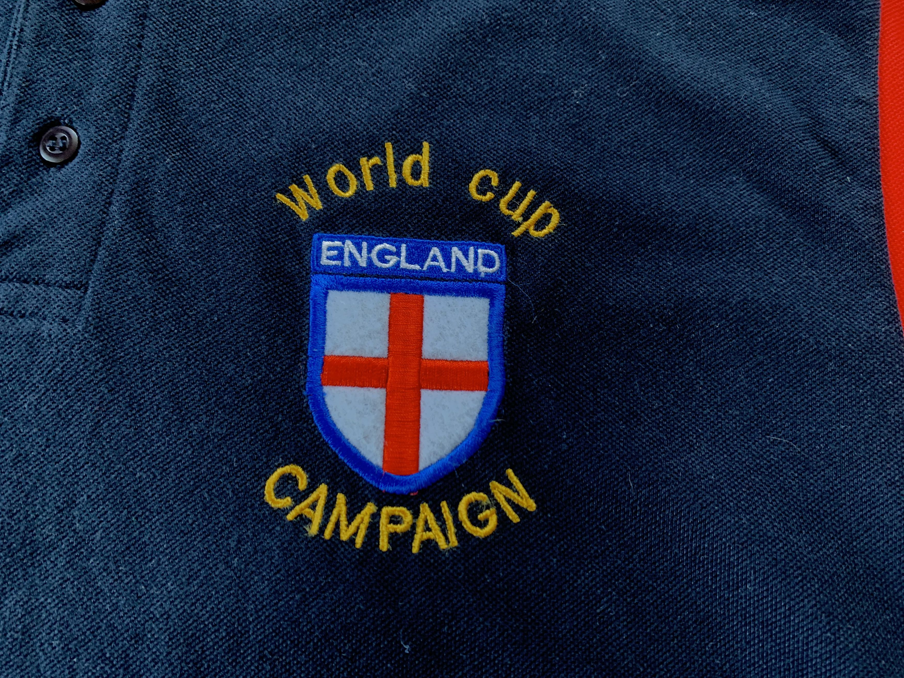 Vintage Rare Vintage England World Cup Campaign Cotton Polo Size US M / EU 48-50 / 2 - 5 Thumbnail