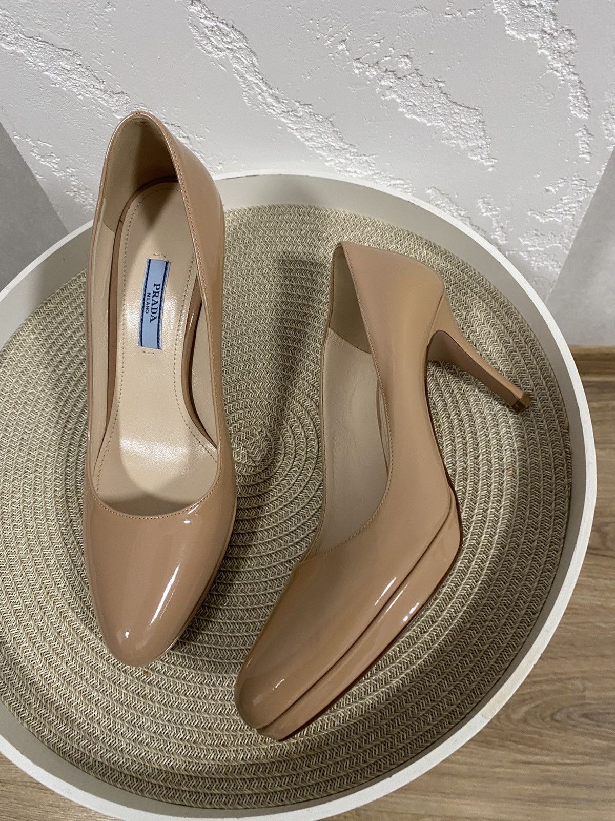 Prada Prada Beige Patent Leather Heels Size: 37.5 Size US 7.5 / IT 37.5 - 3 Thumbnail