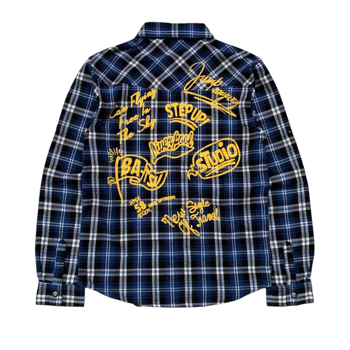 14th Addiction × If Six Was Nine × Japanese Brand Ba-Tsu Studio Western Plaid Flanel Shirt Size US M / EU 48-50 / 2 - 2 Thumbnail