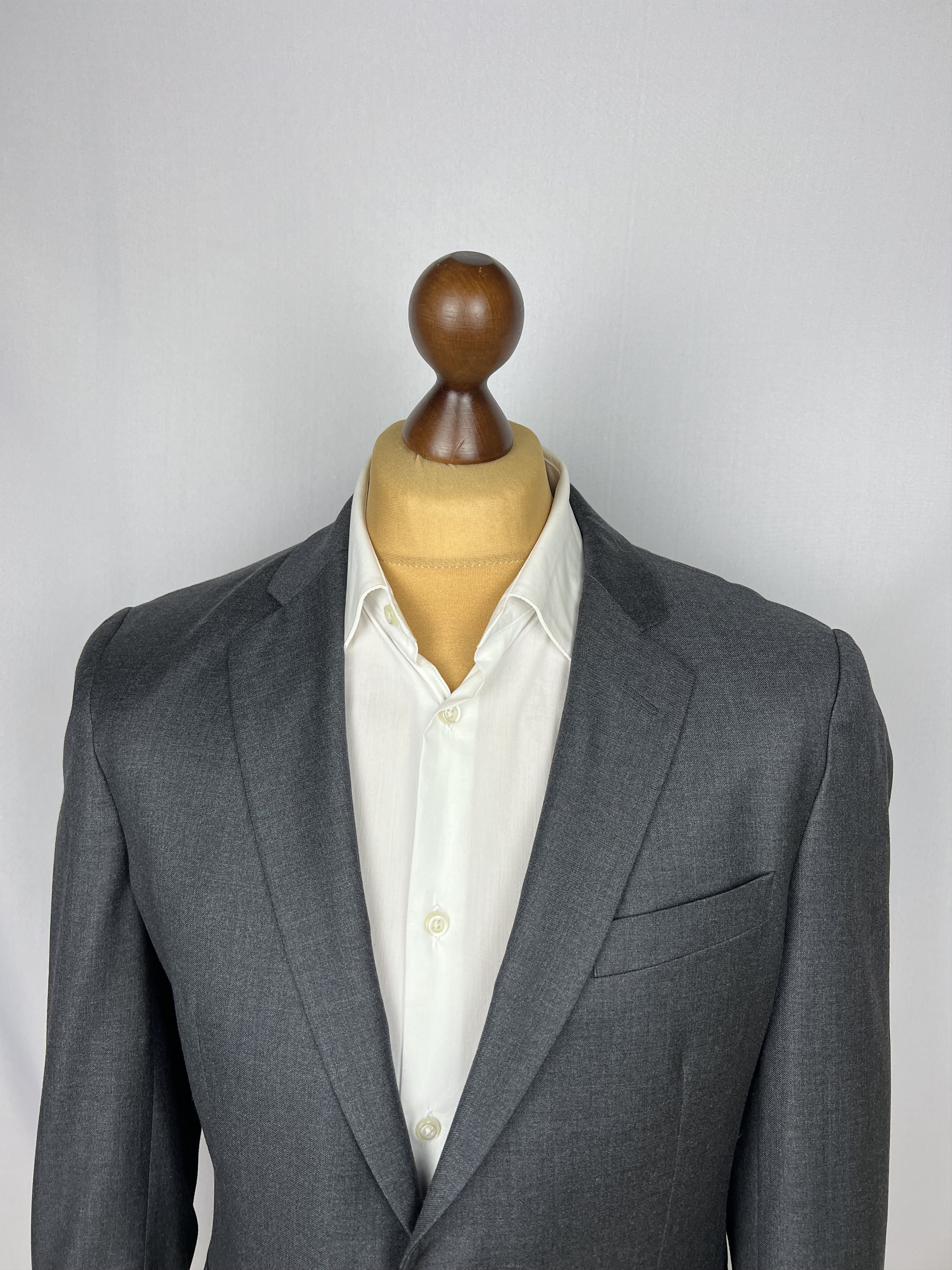 Vitale Barberis Canonico ALEXANDER SACHS 100% Wool Solid 2 Piece Suit Size 42R - 5 Thumbnail