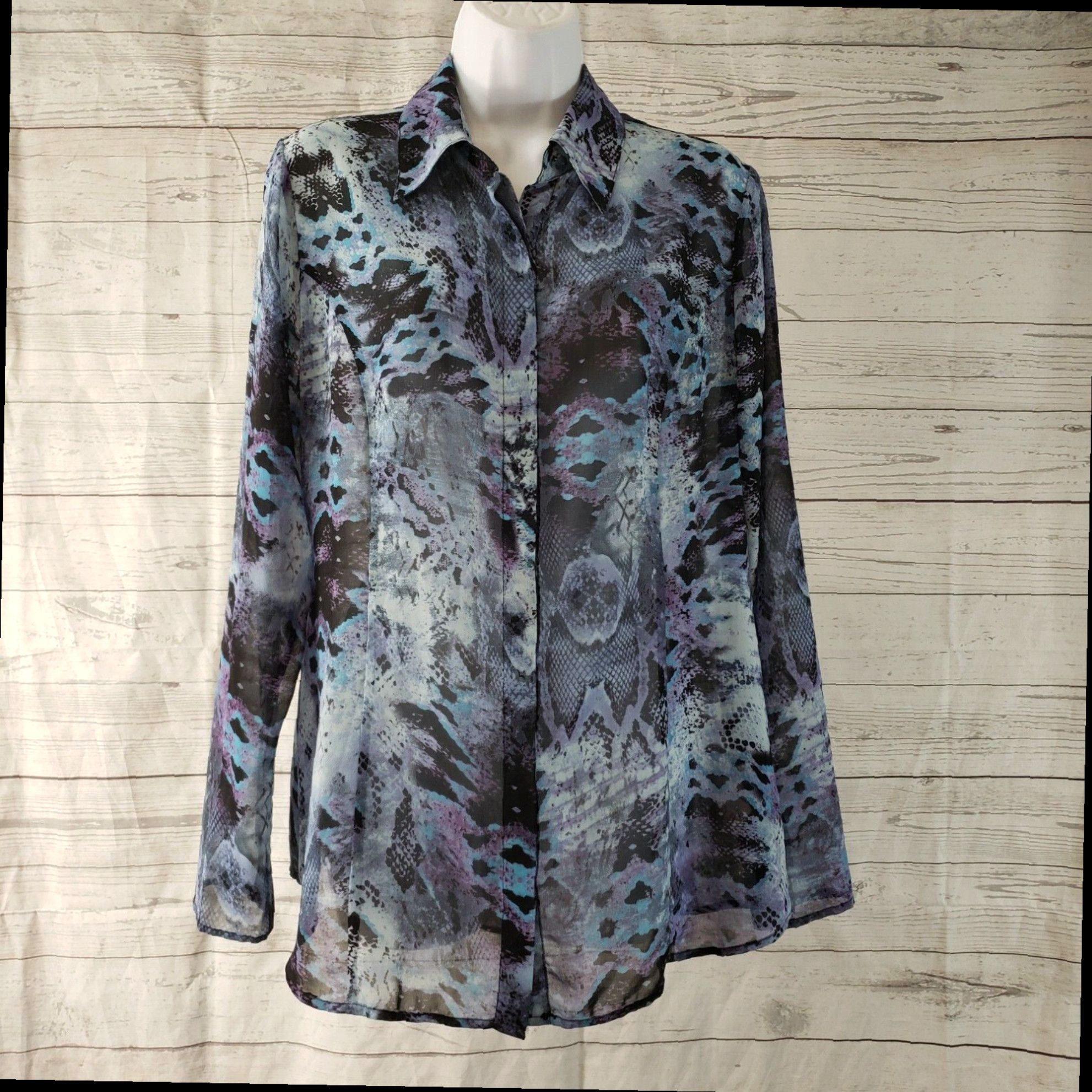 Women’s Sheer CAbi Blouse-Size Medium deals