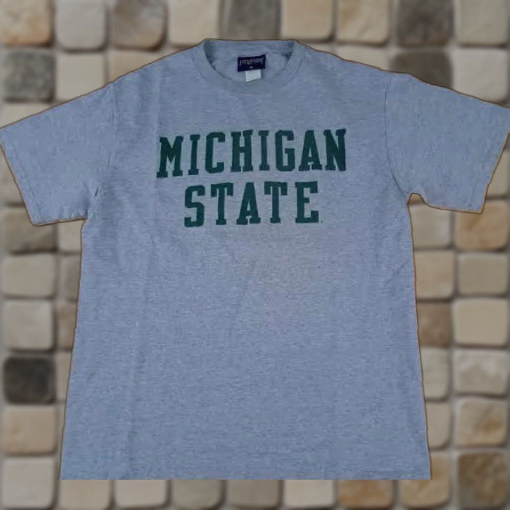Jansport VINTAGE Michigan State Spartans Grey Medium T-Shirt Jansport Basketball Unisex Adults Short Sleeve M Gray Size US M / EU 48-50 / 2 - 1 Thumbnail