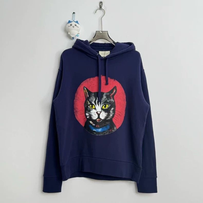 Gucci Gucci Elf cat slogan hoodie 2501-Nextarrow Size US M / EU 48-50 / 2 - 1 Thumbnail