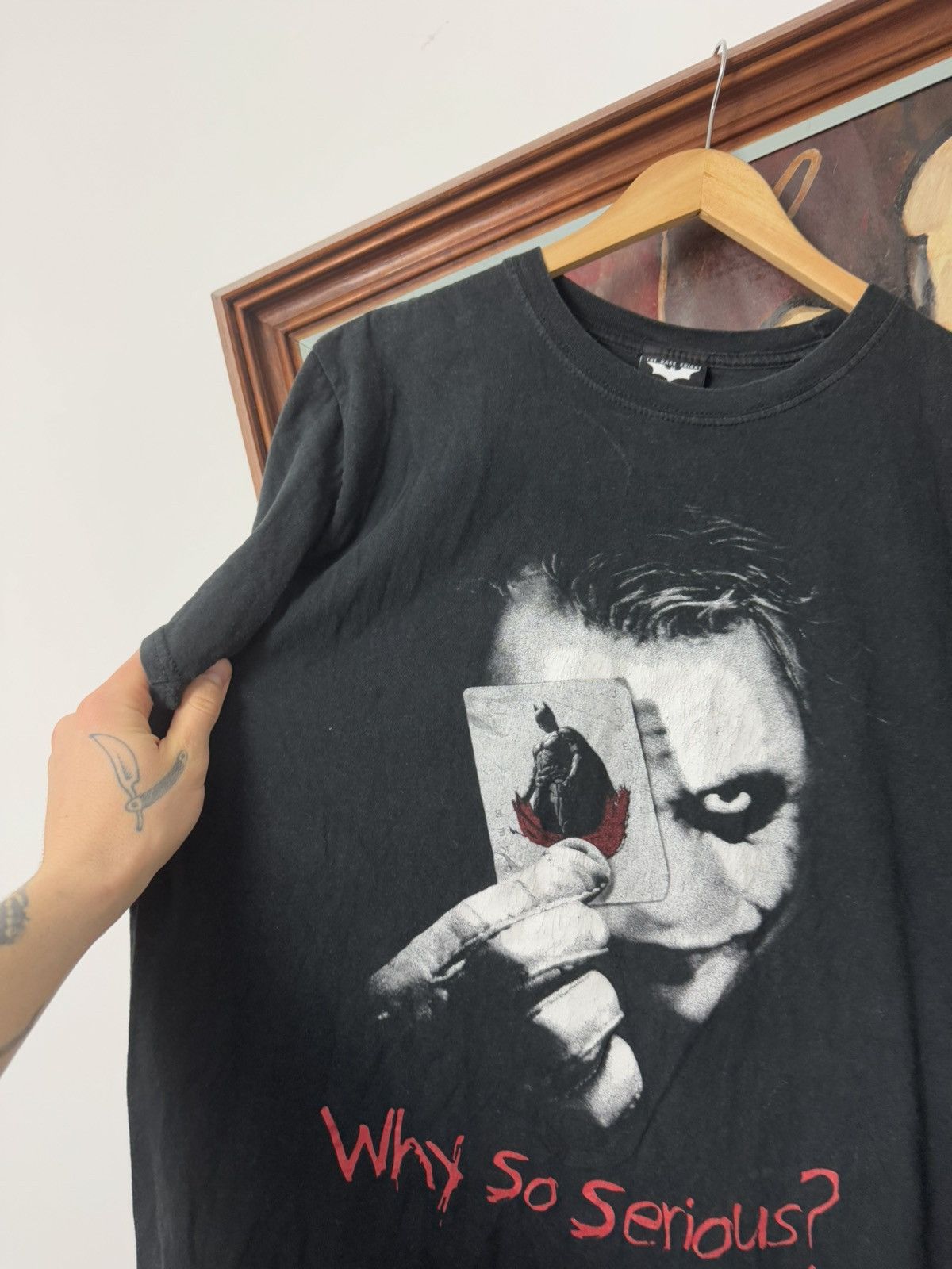 Y2K Batman Trilogy official Joker 00s tee why so serious