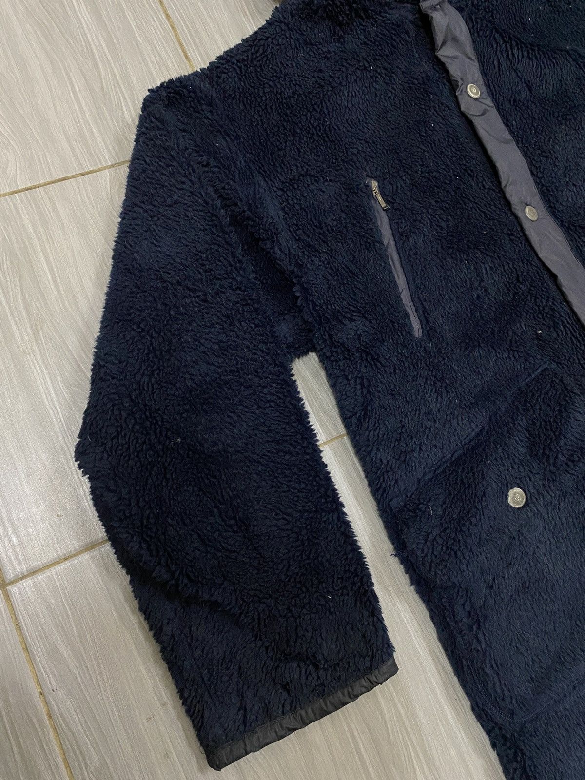 45rpm Rare Vtg 45RPM Long Jacket Fleece Blue Size US L / EU 52-54 / 3 - 5 Thumbnail