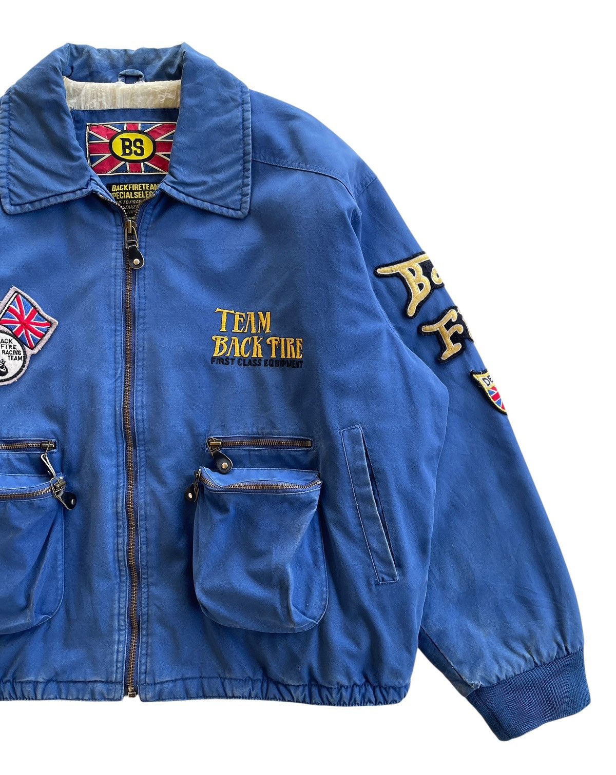 Vintage Backfire Street Racing Project Team Bomber Jacket Size US L / EU 52-54 / 3 - 7 Thumbnail