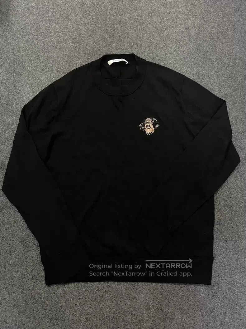 Givenchy Givenchy Black Dog Head Embroidered Knit Sweater Size US XL / EU 56 / 4 - 1 Thumbnail