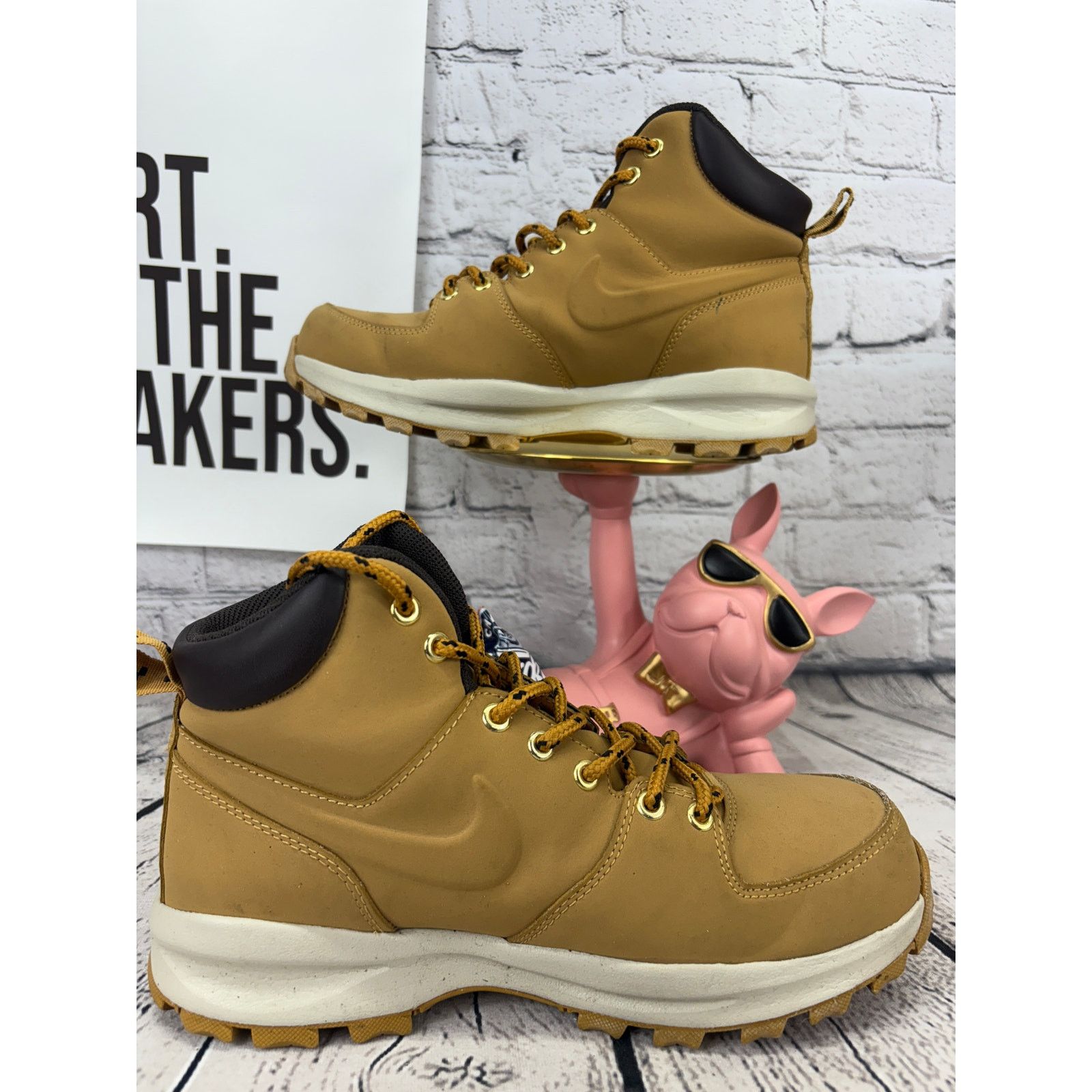 Nike Nike Manoa Leather Boots Mens 7.5 Wheat Brown Outdoor Size US 7 / EU 40 - 6 Thumbnail