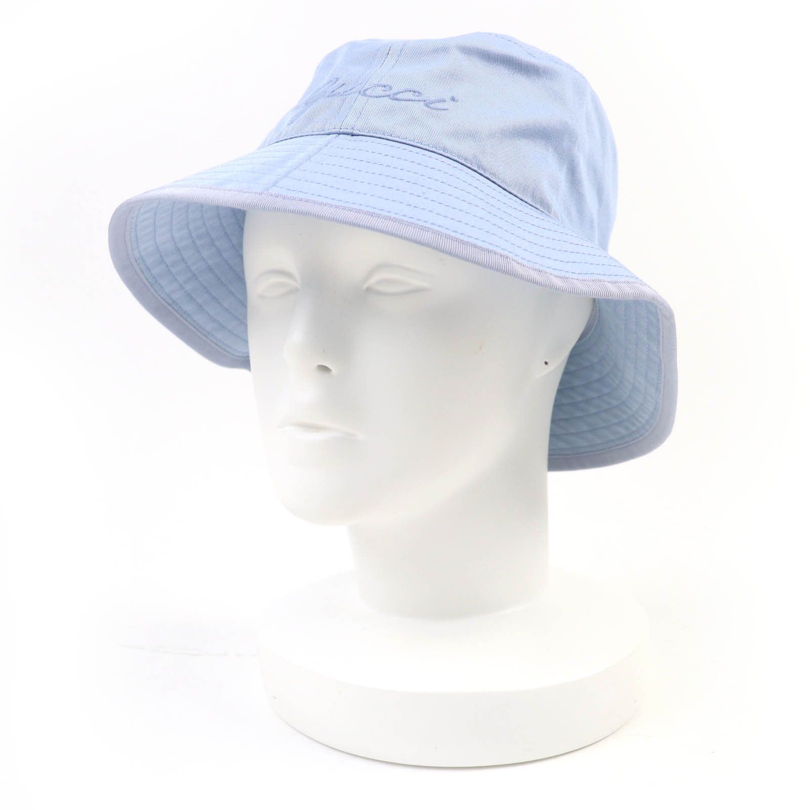 Gucci Gucci Gucci Embroidered Logo Cotton Bucket Hat Cotton Hats 782733 DUTY FREE for USA Size ONE SIZE - 1 Thumbnail