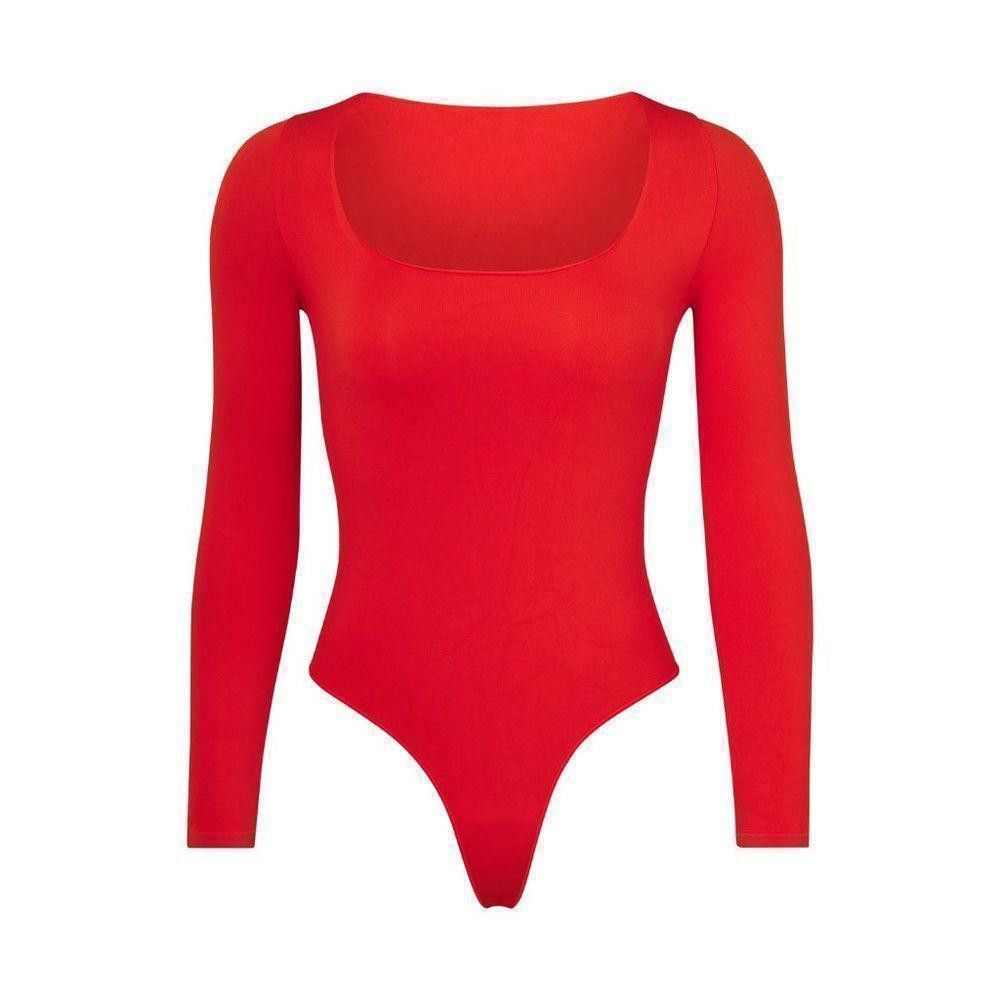 Designer Ct1167a Nwt Skims Jelly Sheer Scoop Neck Body Suit Poppy 4x Size 3XL / US 20-22 - 1 Thumbnail