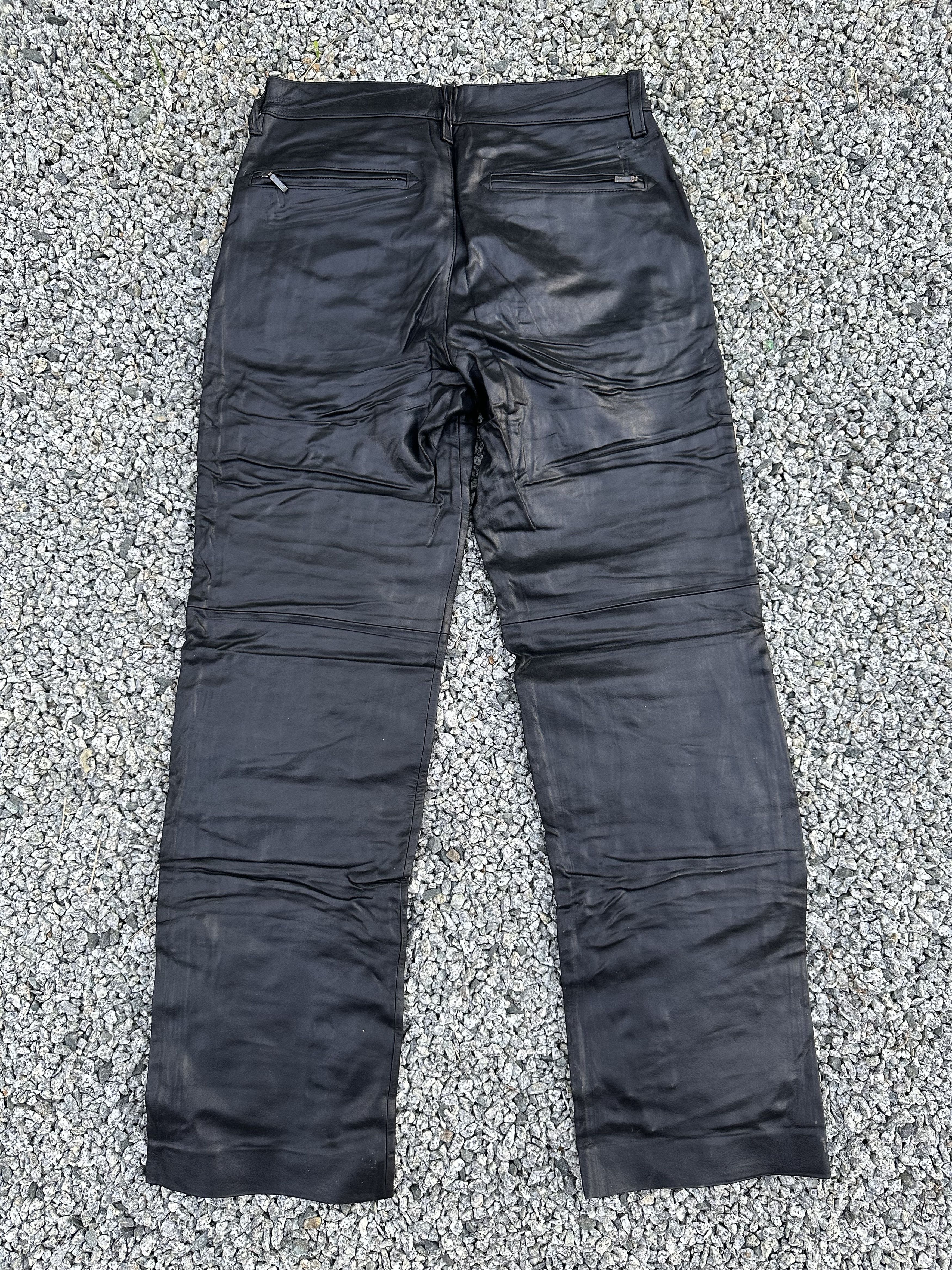 Yoshiyuki Konishi Japanese Brand Ficce Yoshiyuki Konishi Leather Biker Pants Size US 32 / EU 48 - 2 Thumbnail