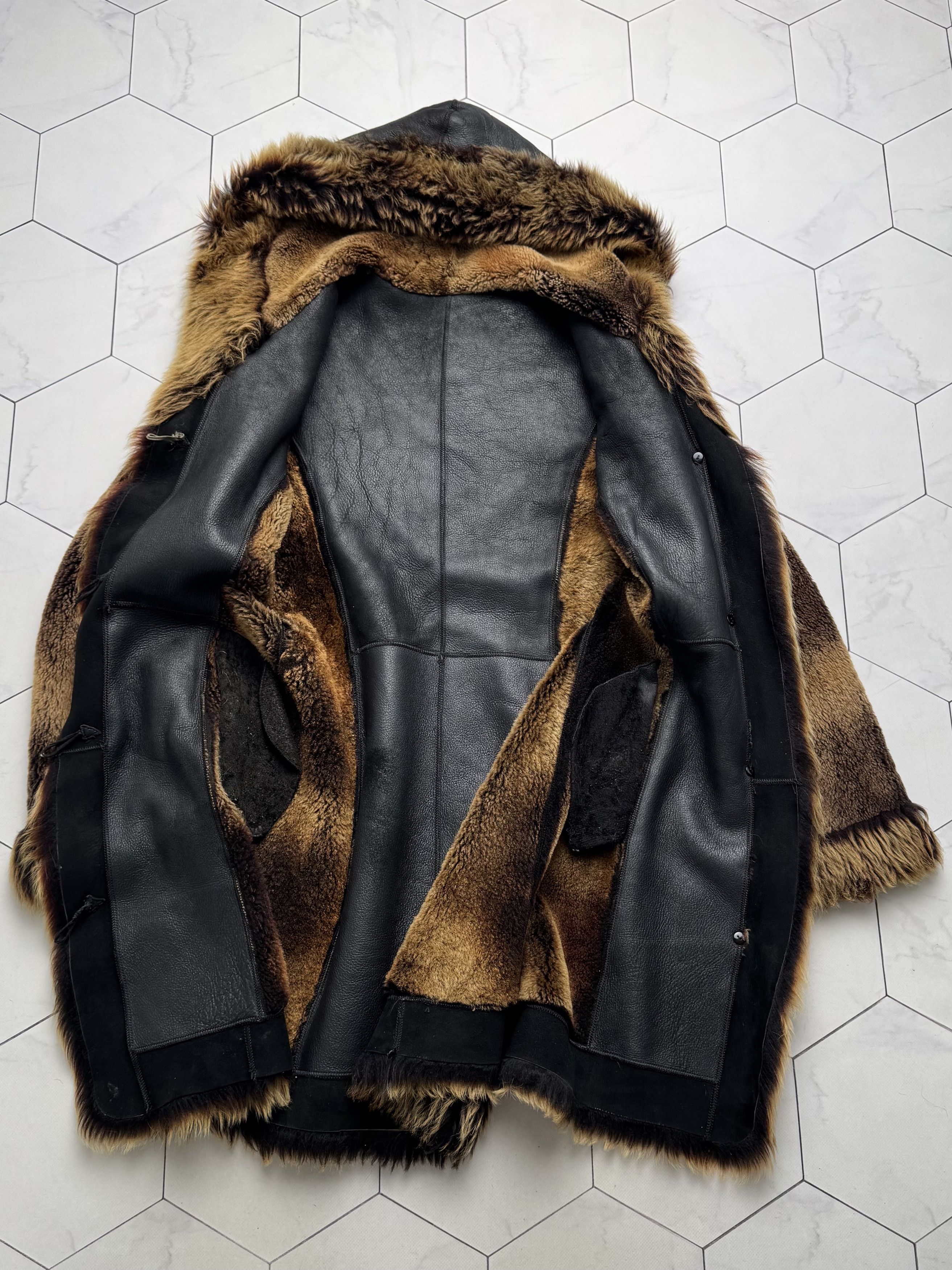 Vintage Vintage Real Sheepskin Hooded Coat (B550)E2D15 Size M / US 6-8 / IT 42-44 - 10 Thumbnail