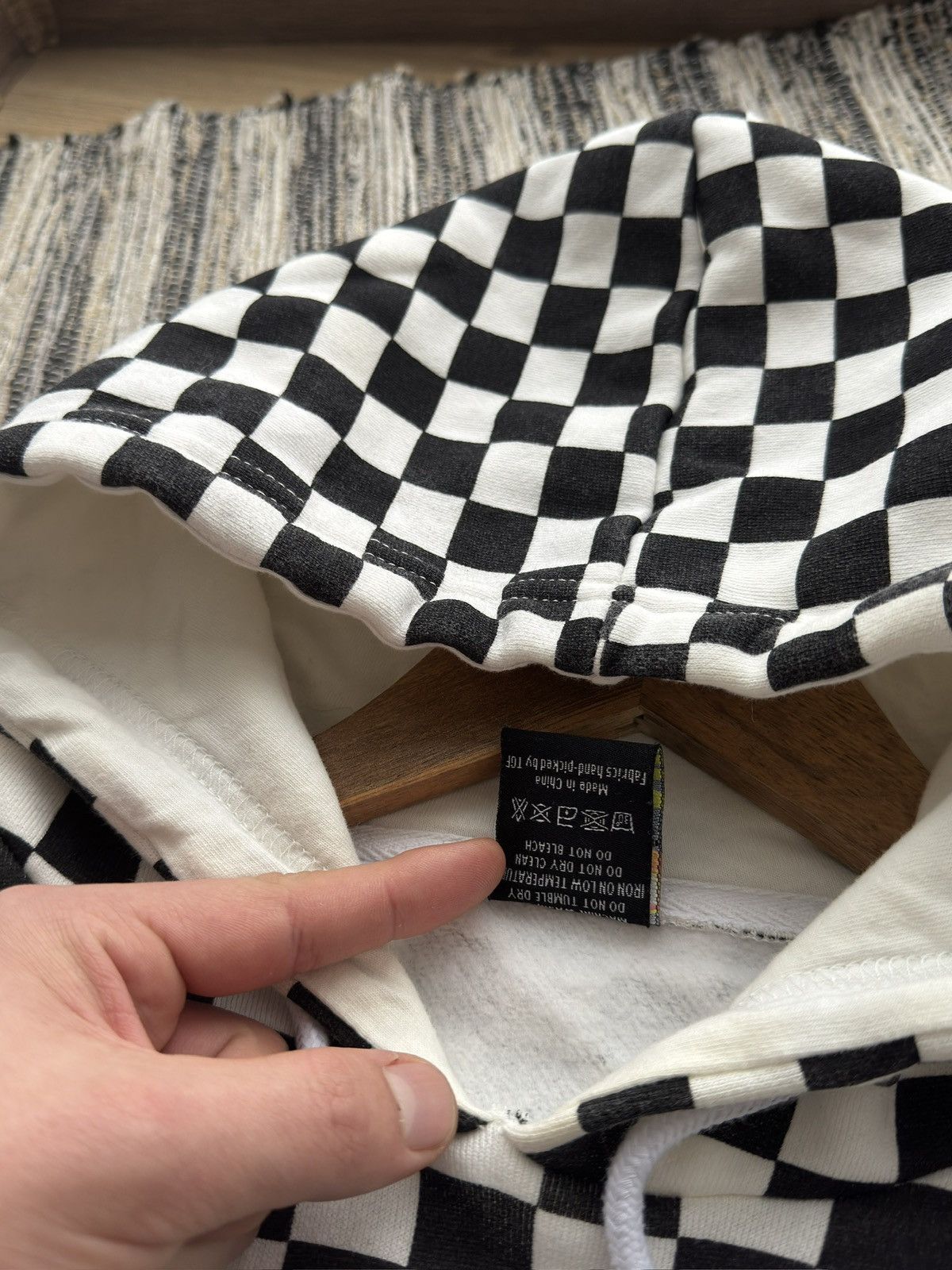 CHILDS Childish TGH Checked White Hoodie Size M Men Size US M / EU 48-50 / 2 - 13 Thumbnail