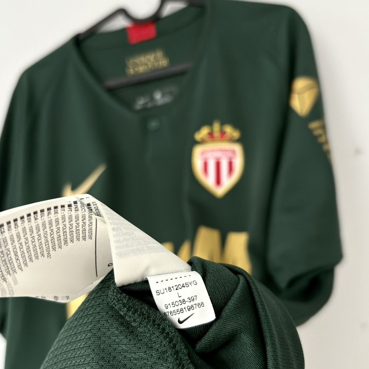Nike 2018 2019 Monaco Player Issue Nike Away Toure Soccer Jersey Size US L / EU 52-54 / 3 - 8 Thumbnail