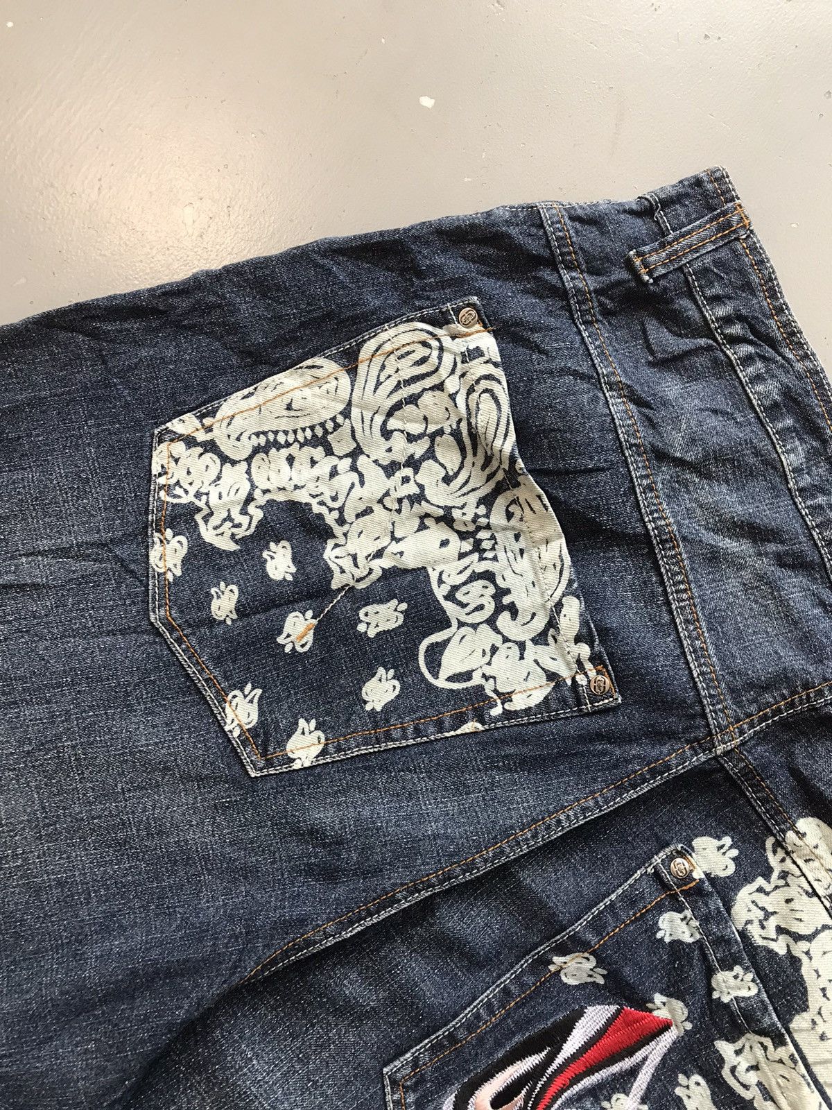Ecko Unltd. × Vintage Vintage Ecko UNLTD kimonos 👘 women embroidered denim Size US 42 / EU 58 - 12 Thumbnail