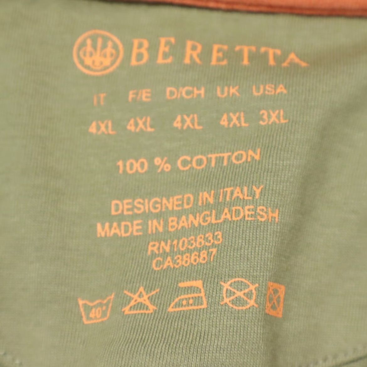 Vintage Beretta Sport Safari Solid T-Shirt Jungle Green Men 3XL Size US XXL / EU 58 / 5 - 5 Thumbnail