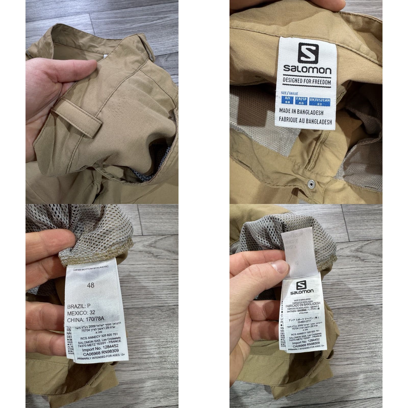 Salomon VINTAGE Salomon Outdoor Hiking Shorts Men Regular 32 Beige Outdoor Athletic 90s? Size US 32 / EU 48 - 8 Thumbnail