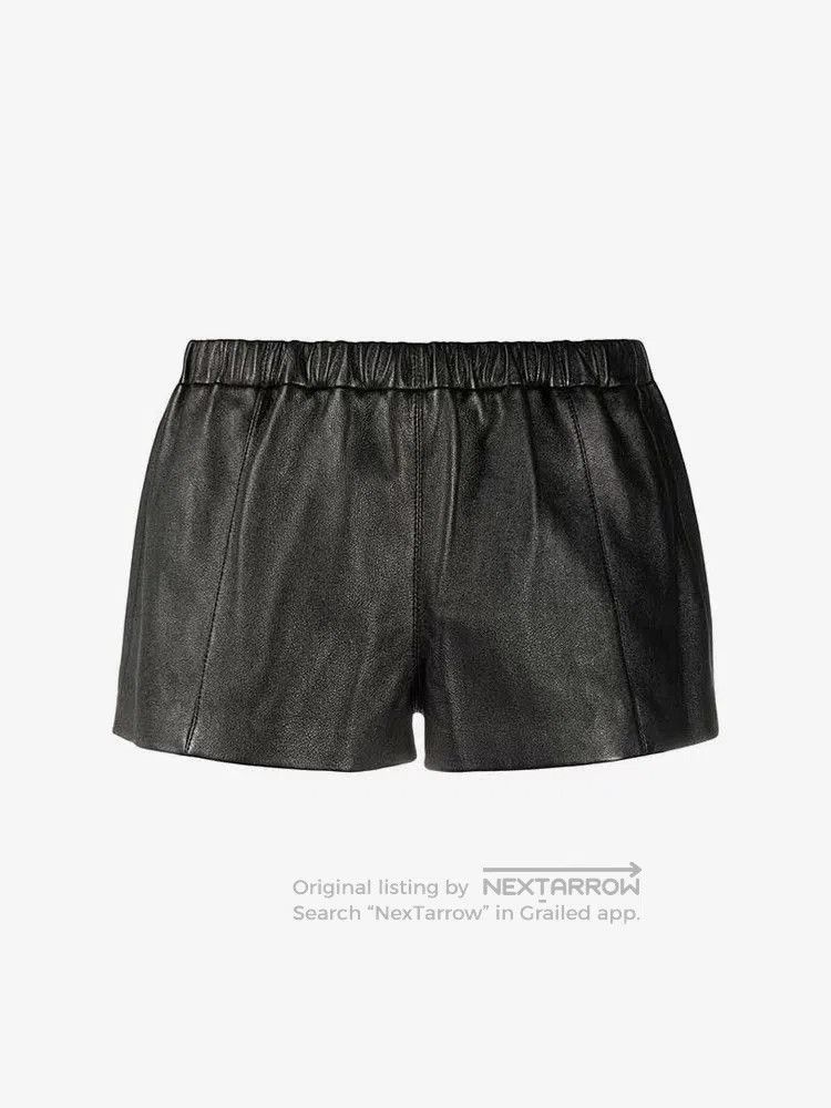 Saint Laurent Paris Saint Laurent Leather Shorts. Size 39" - 9 Thumbnail