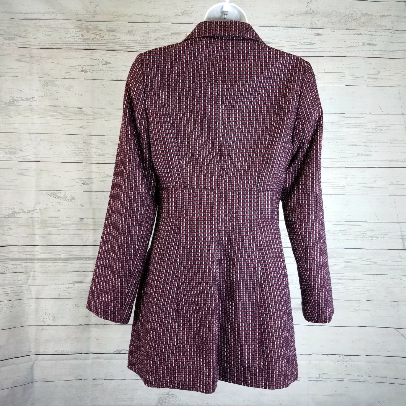 Nicole Miller VINTAGE Nicole Miller Womens Coat Sz 4 Pink Snap Buttons — Nicole by Nicole Miller Coat, Pink, Size 4, Polyester Peacoat, Snap Closure, Womens Size S / US 4 / IT 40 - 3 Thumbnail